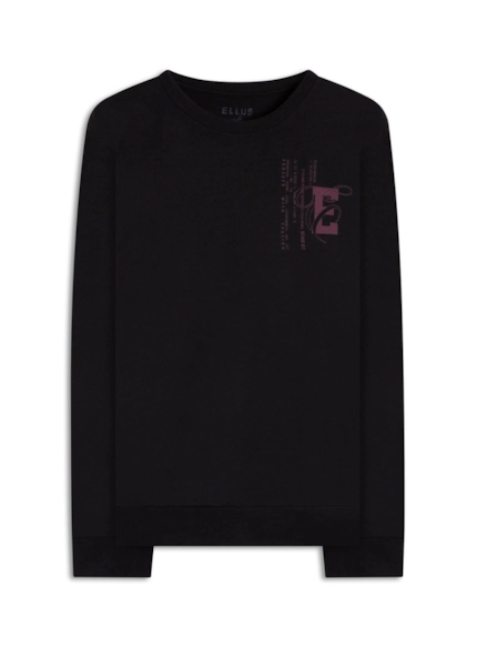 Moletom Fleece College Preto