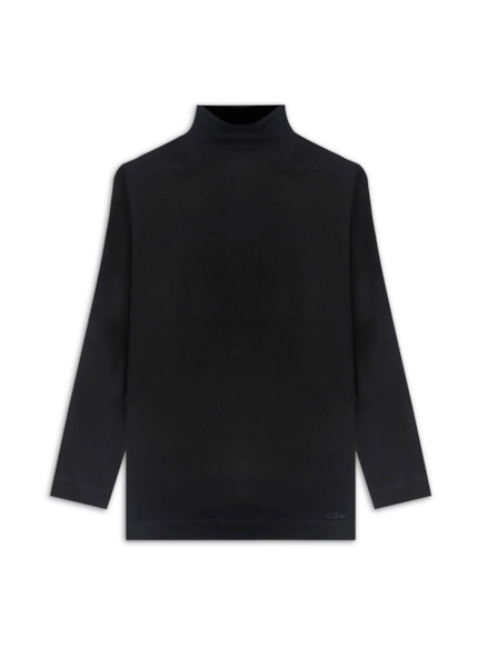 Blusa Rib Overdye Cardigan Preto