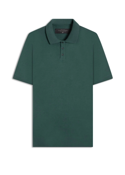 Polo Tricot Cotton Blend Verde Escuro