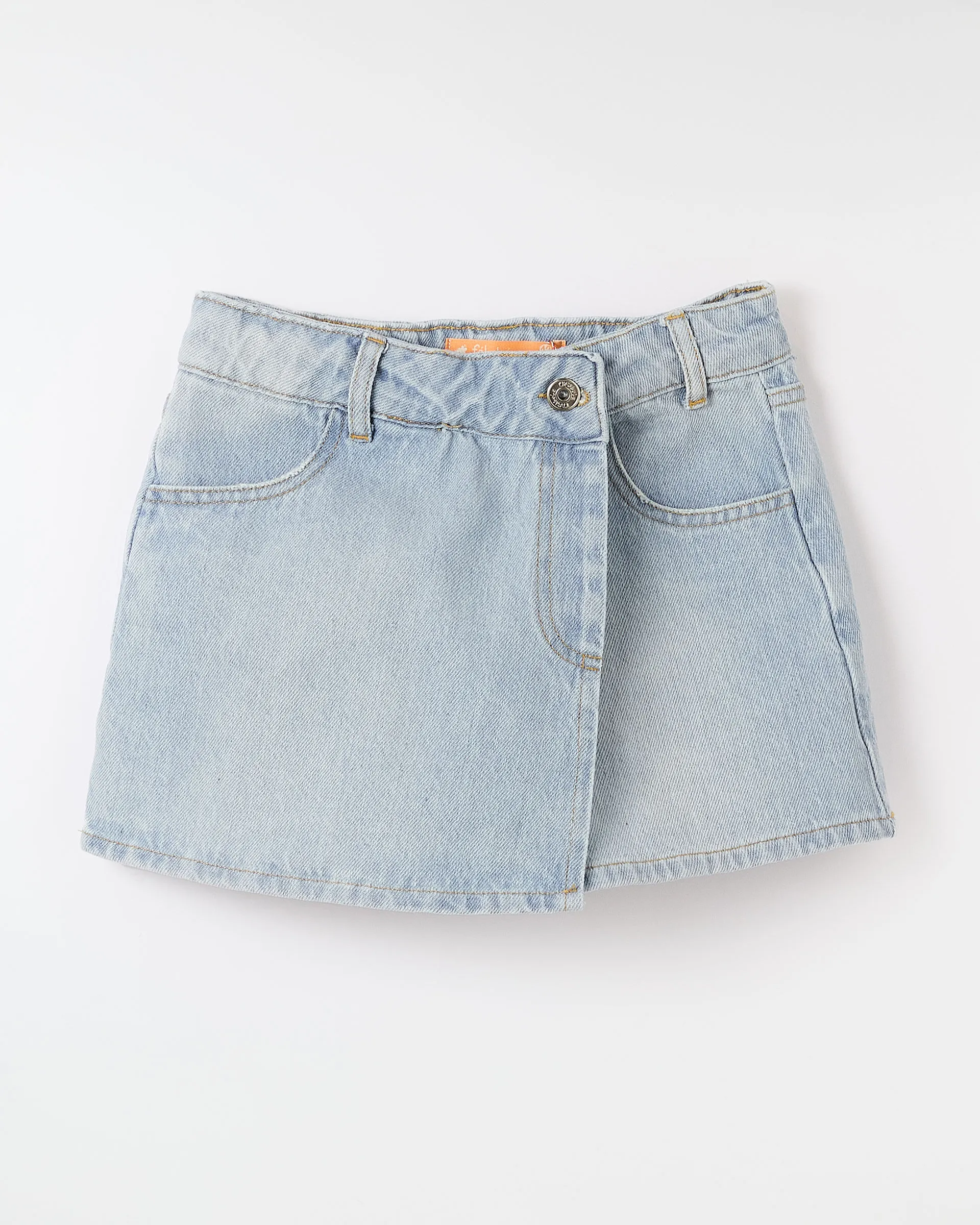 Short Saia Jeans Transpassado