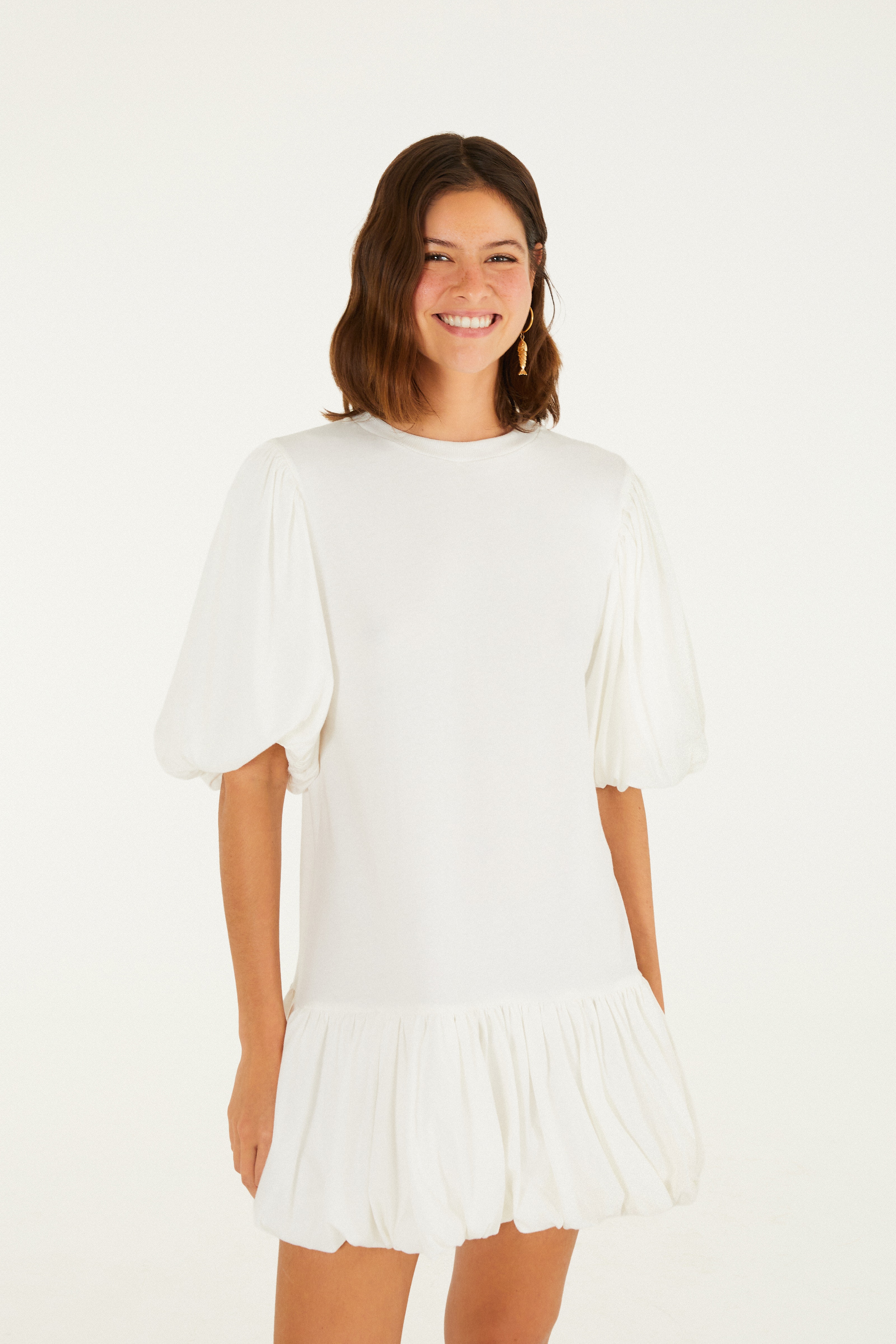 Vestido Cropped Recorte Cintura