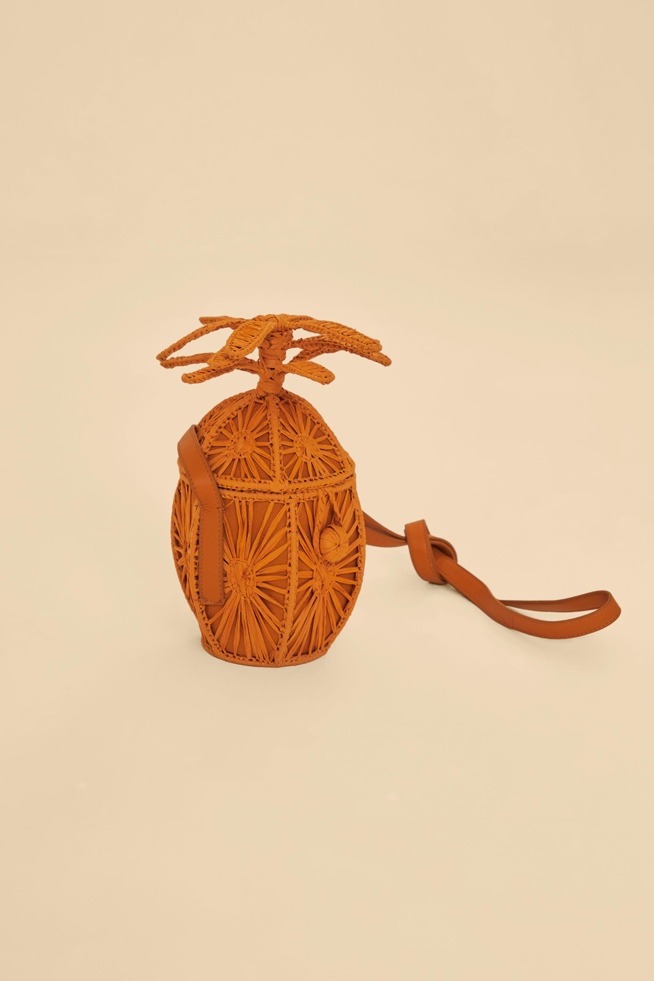 Bolsa Artesanal Estampada Abacaxi