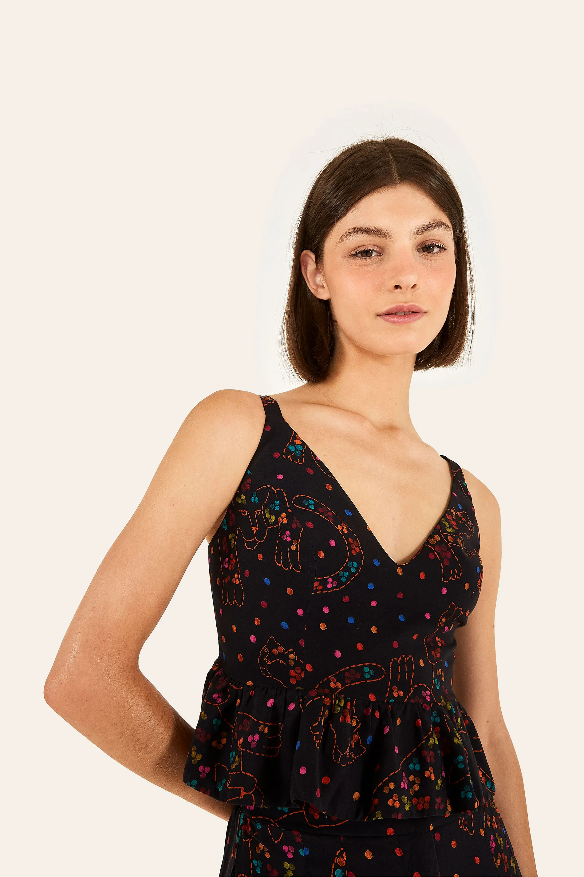 Blusa Estampada Festa De Leopardo