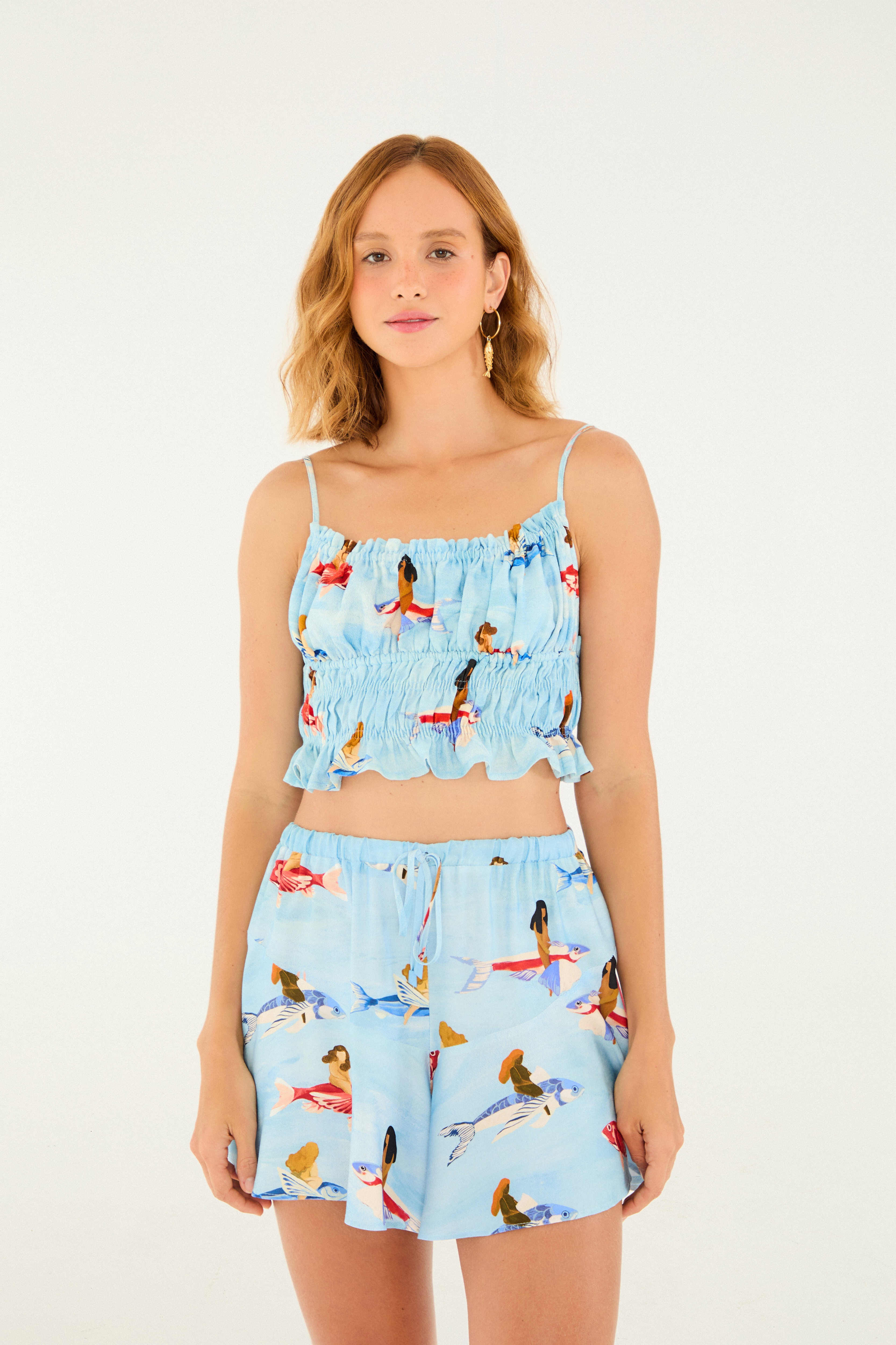 Top Estampado Peixes Voadores