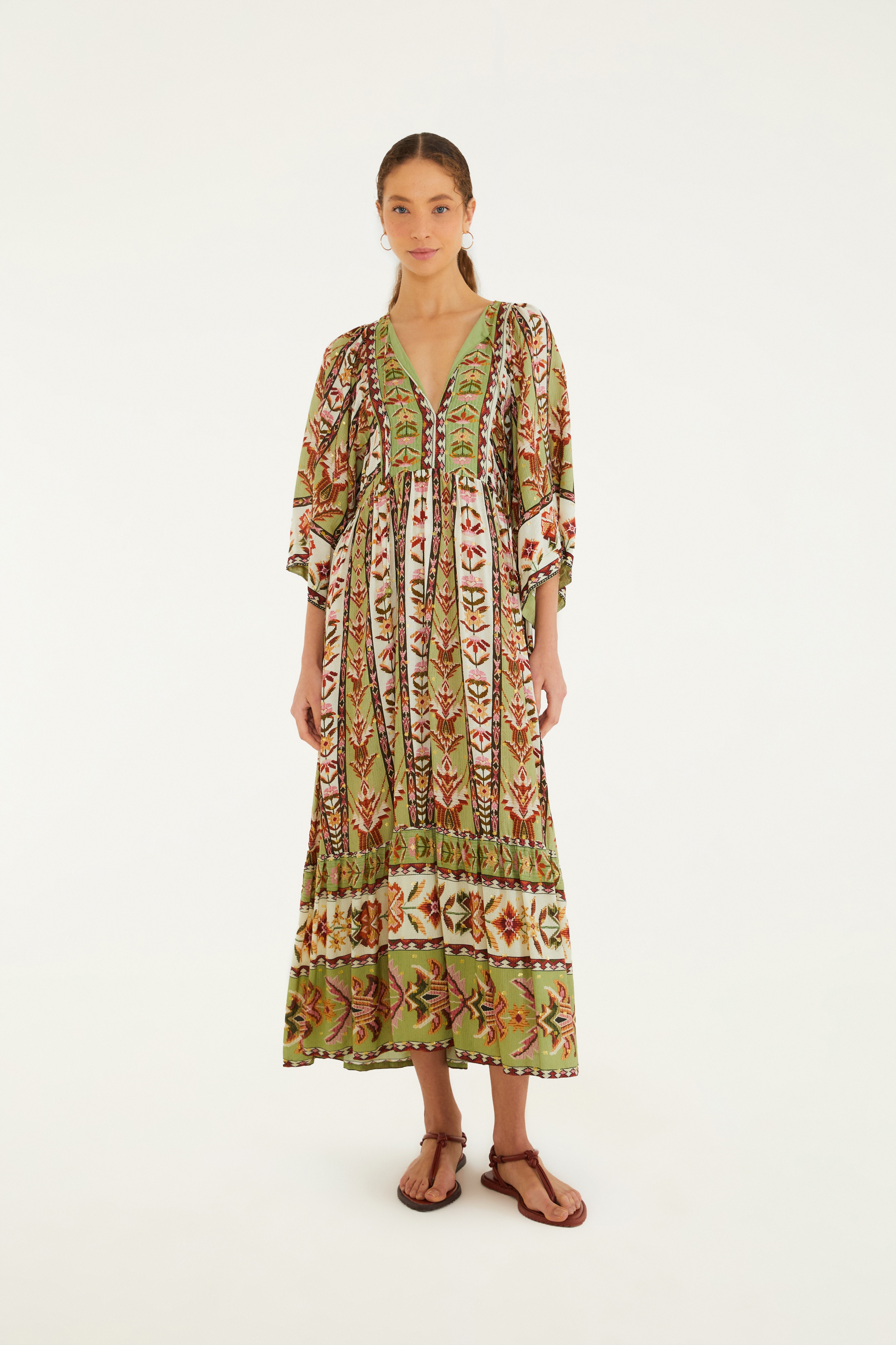 Vestido Cropped Estampado Tapete De Cor