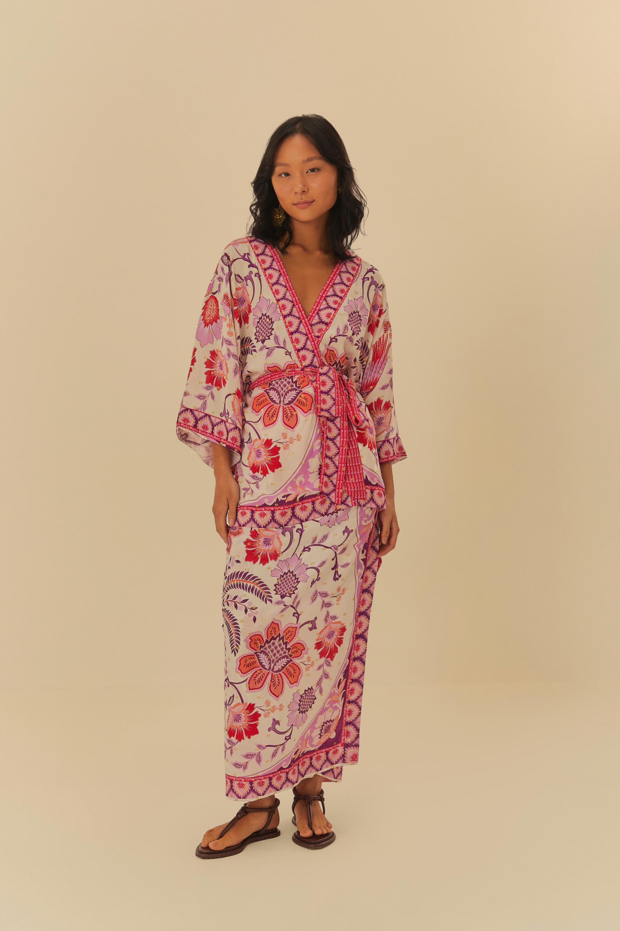 Saia Longa Estampada Romance De Tucano