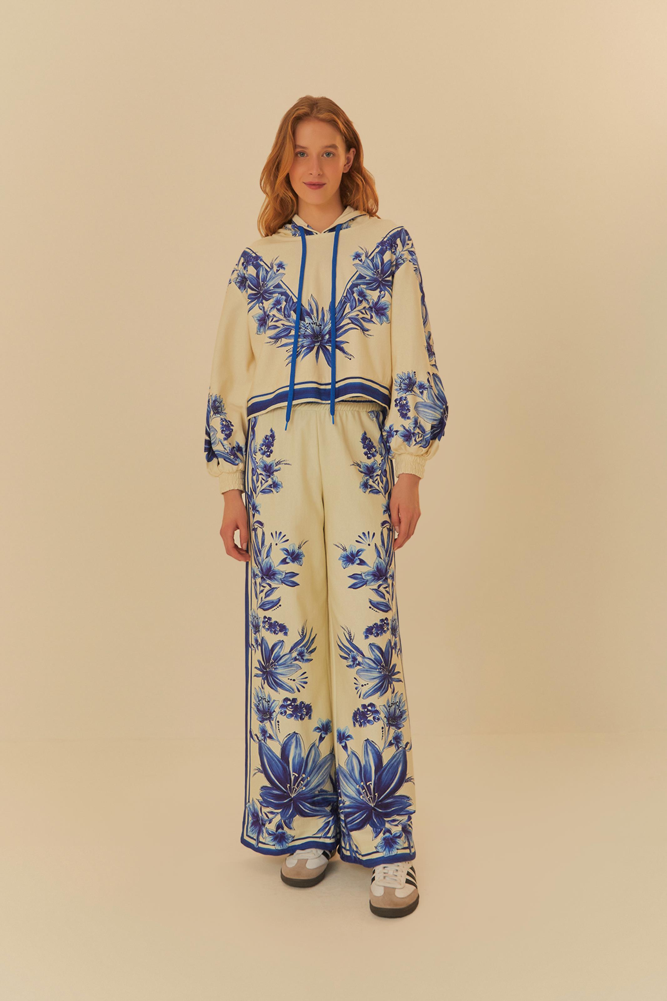 Calça Localizada Lenço Azulejo