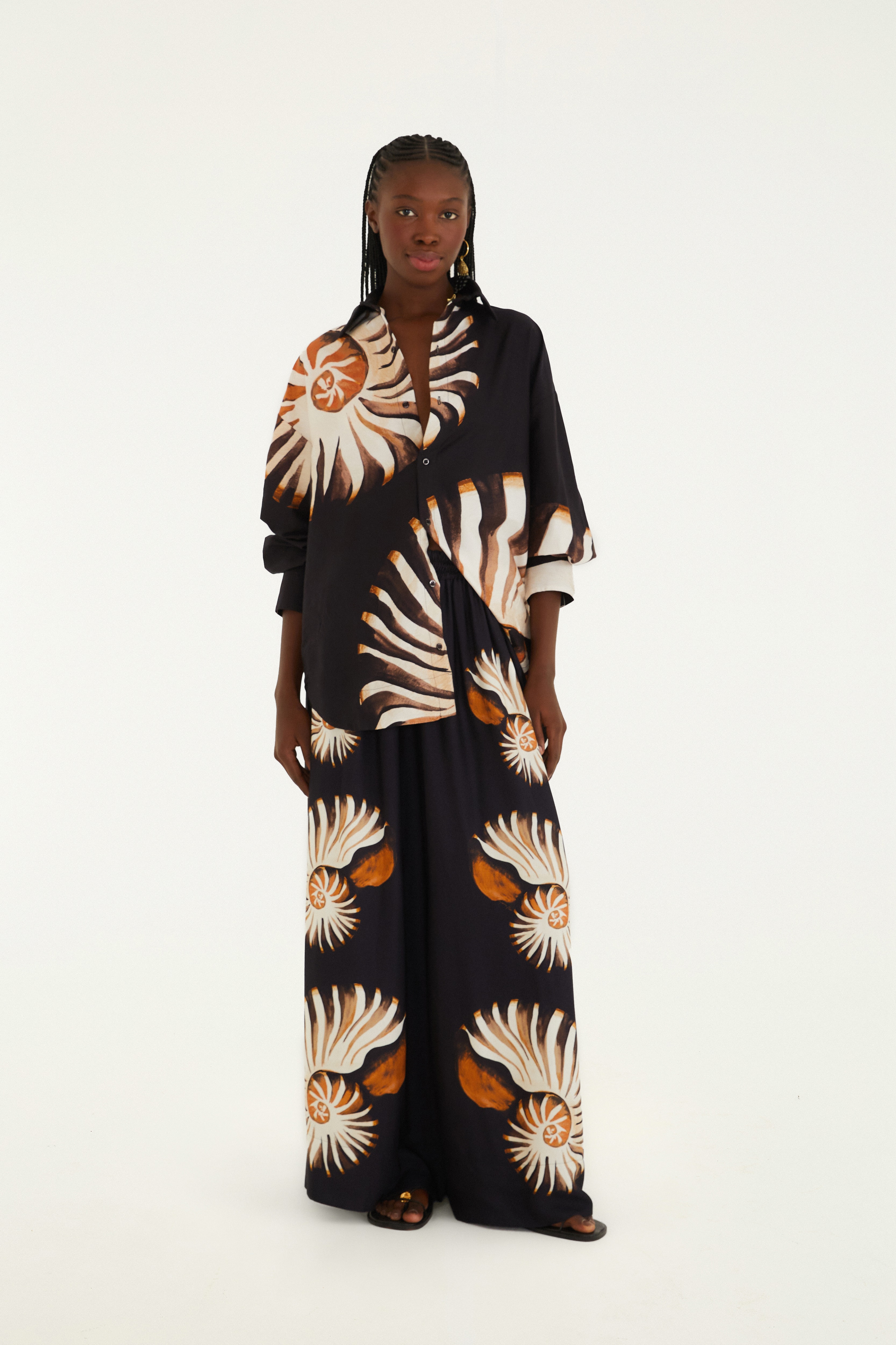 Calça Estampada Amonita Preto