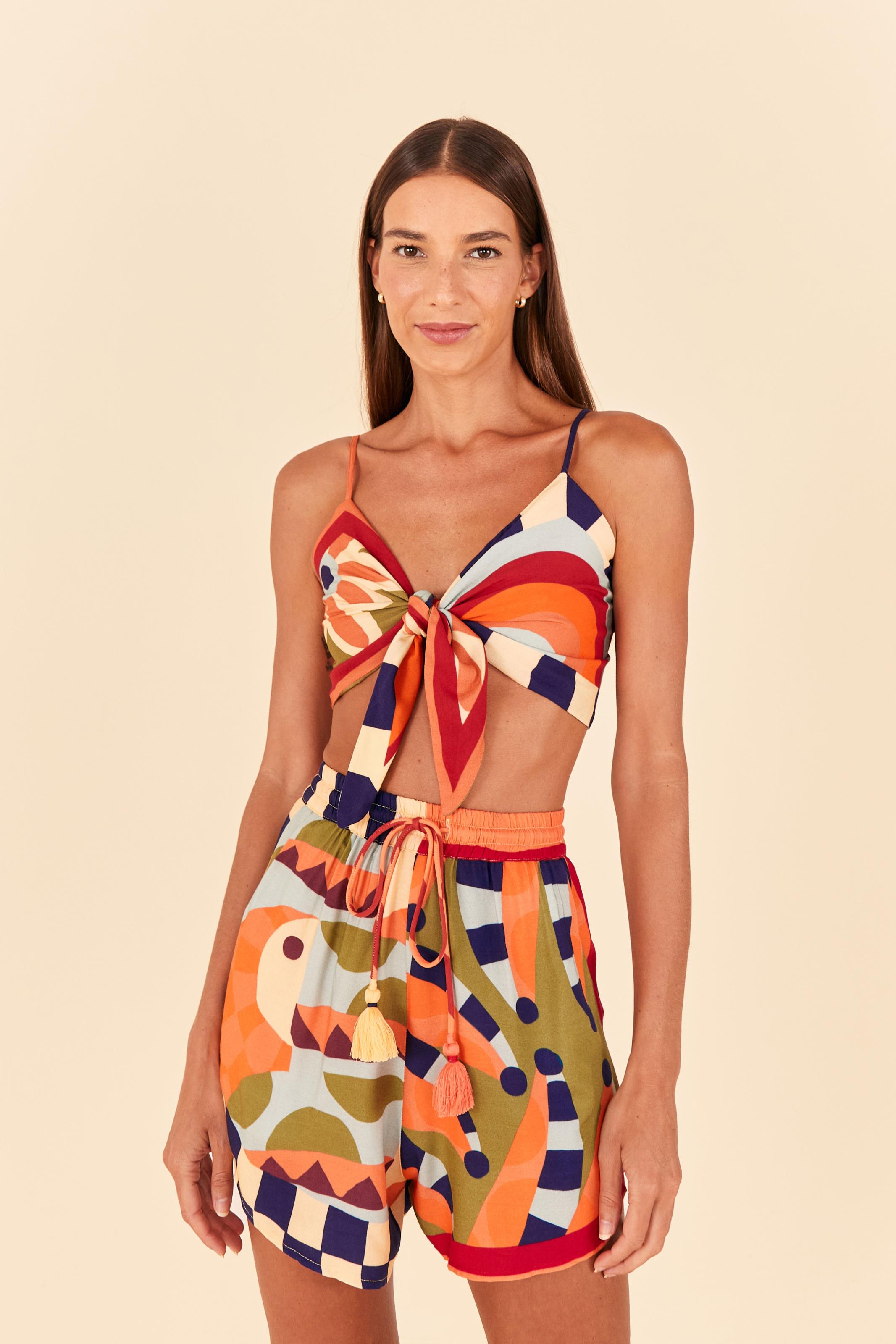 Short Estampado Gráfico Tropical