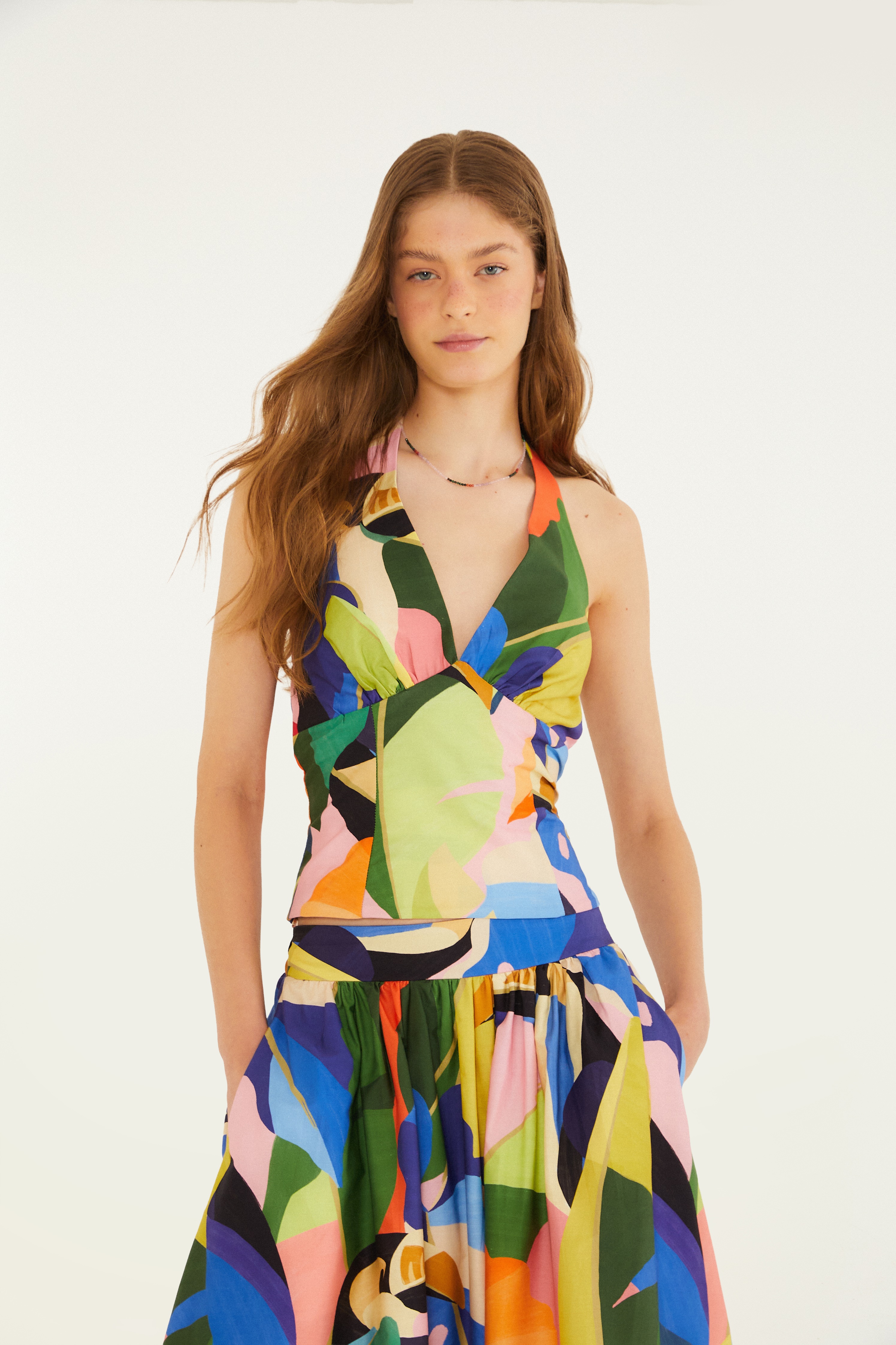 Blusa Estampada Voo Tropical