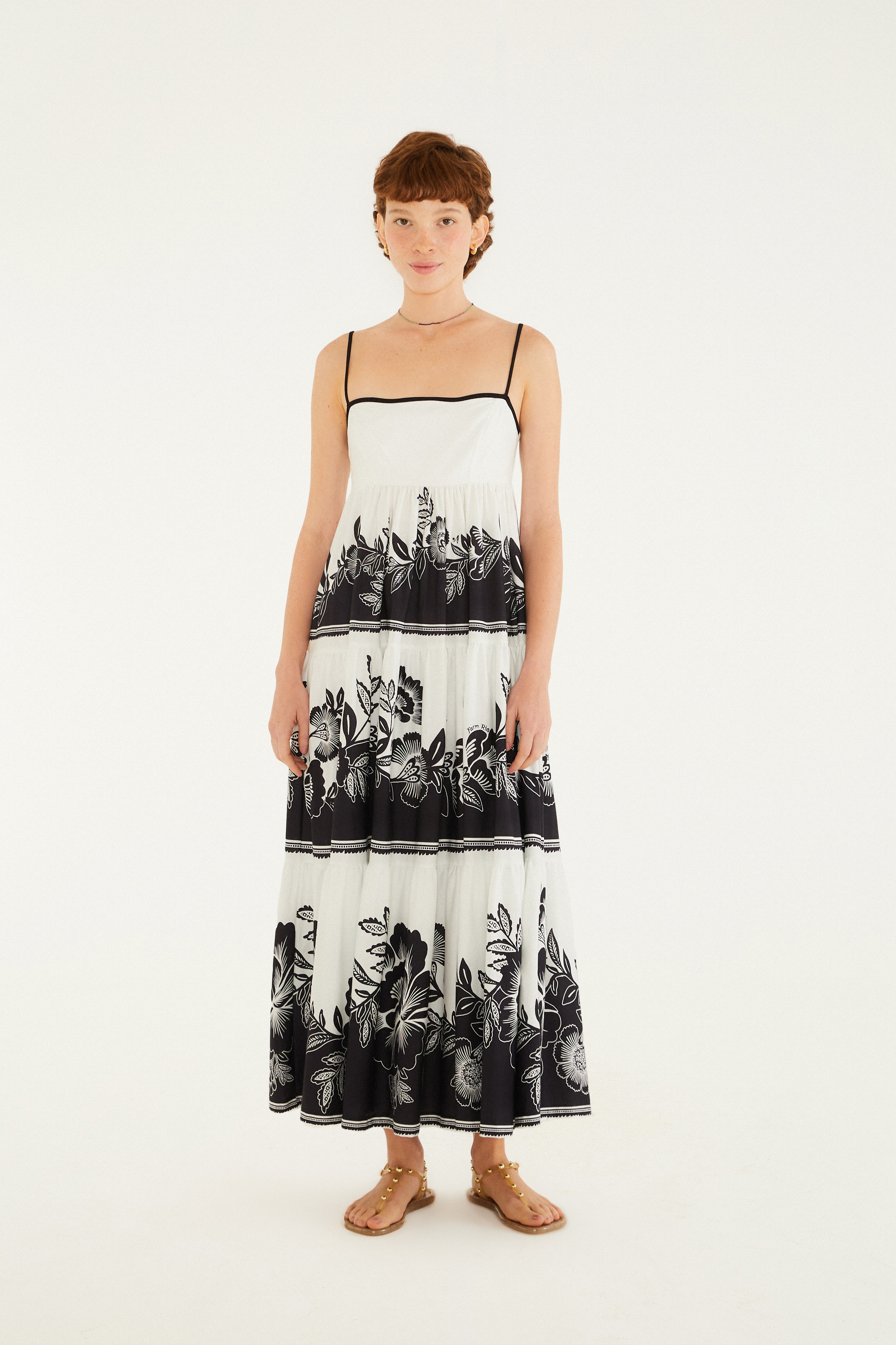 Vestido Midi Estampado Jardim Romance