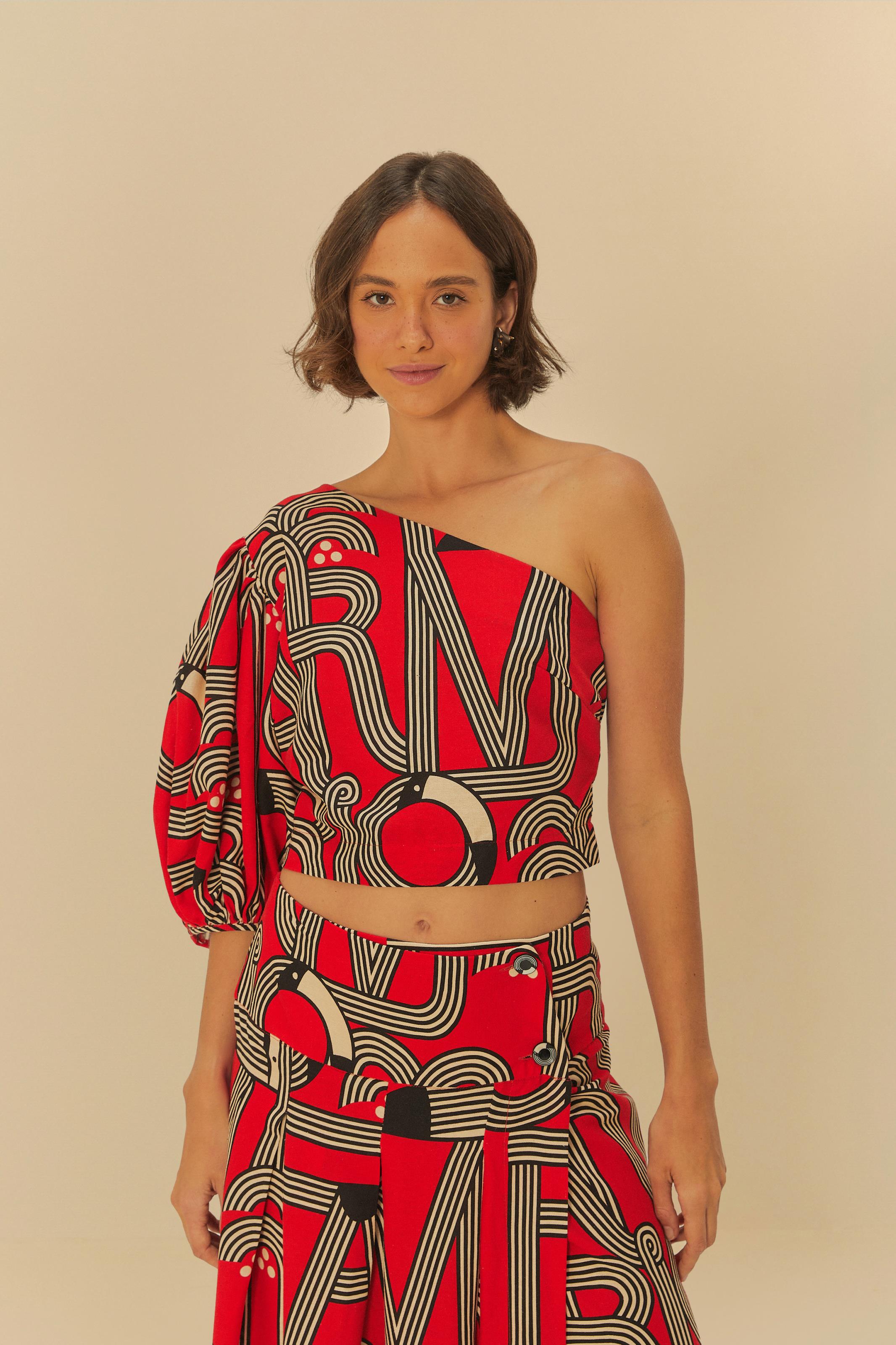 Blusa Ombro Só Estampado Logotuca