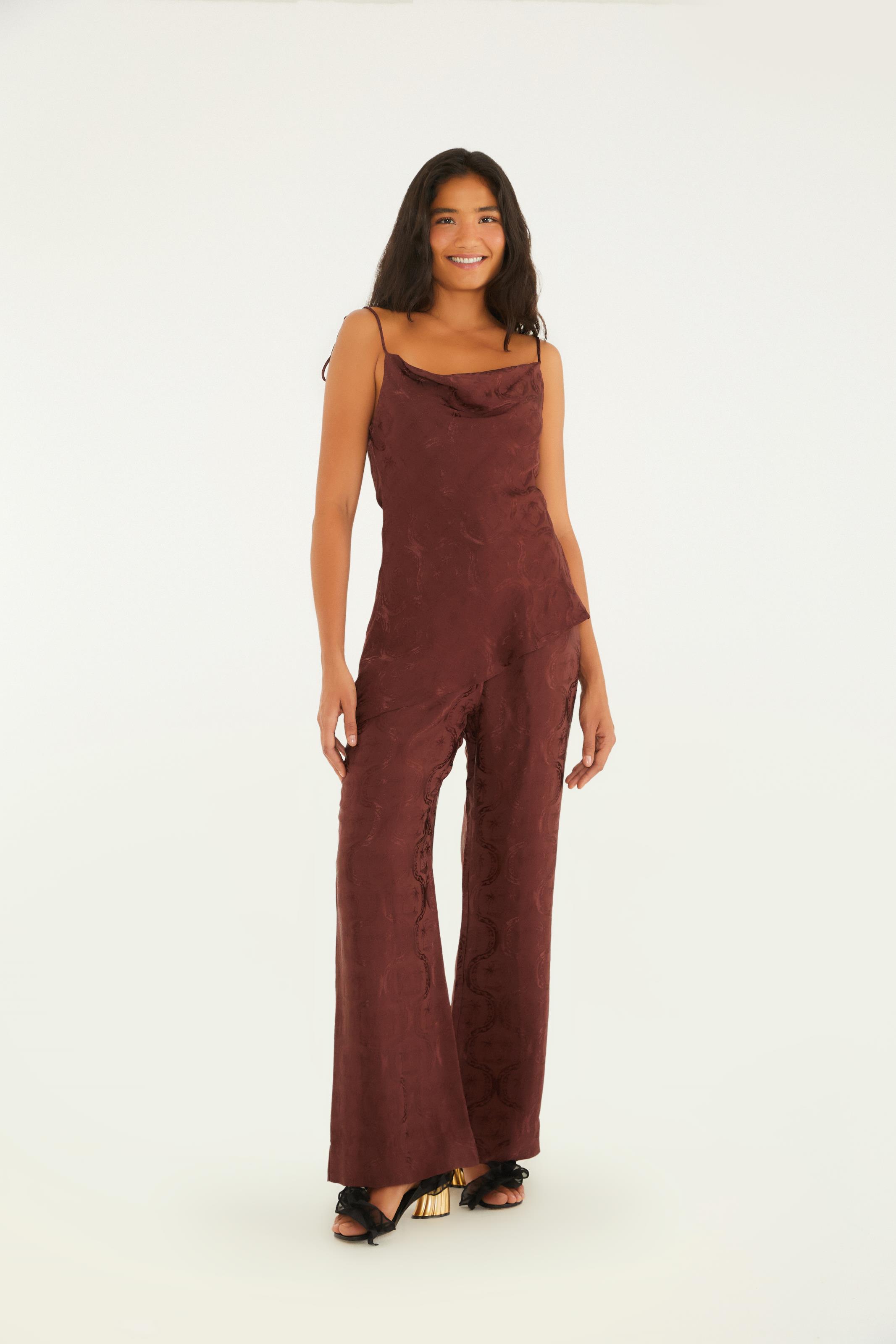 Calça Jacquard Estampada Lembrança De Verão