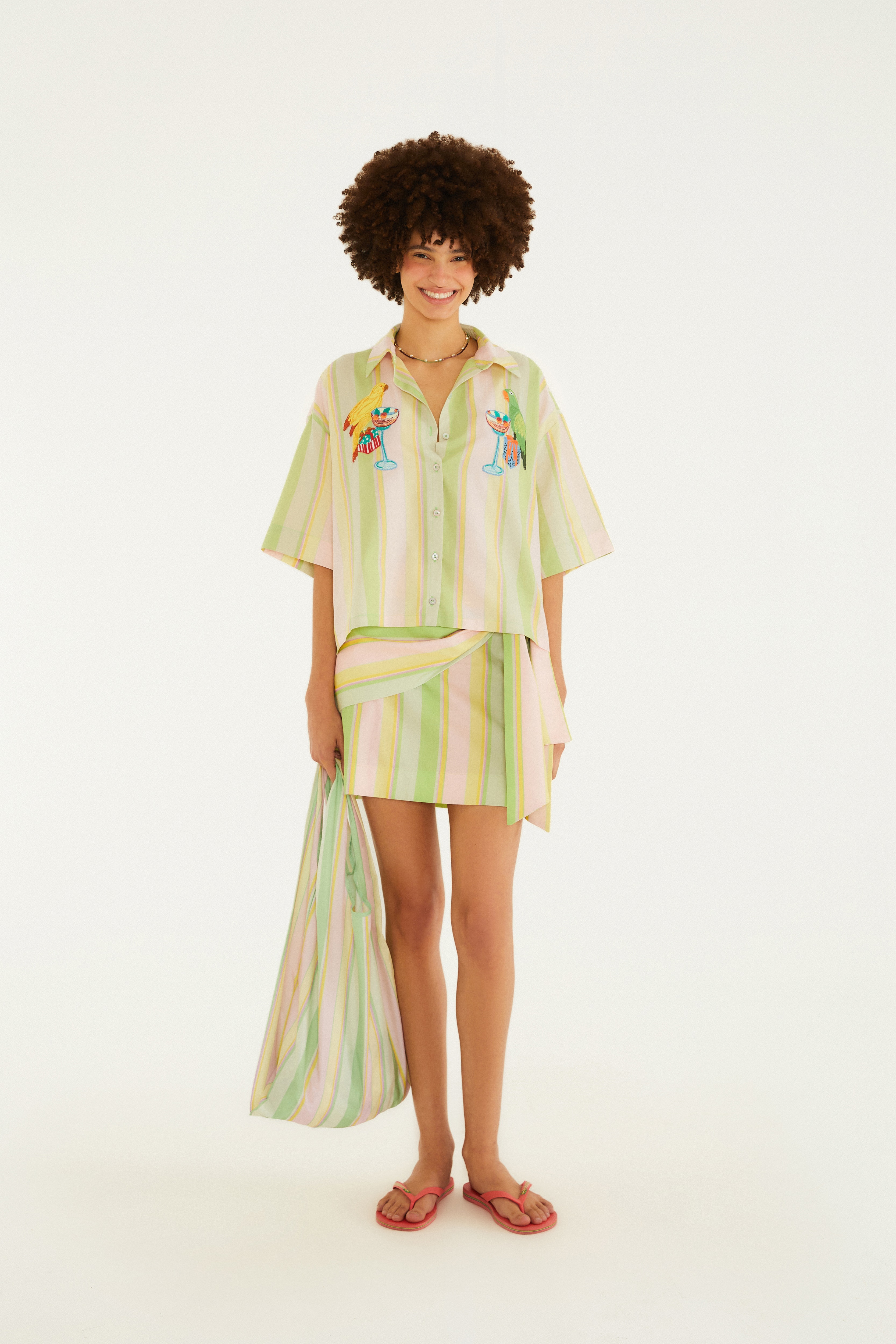 Saia Curta Listra Bosque