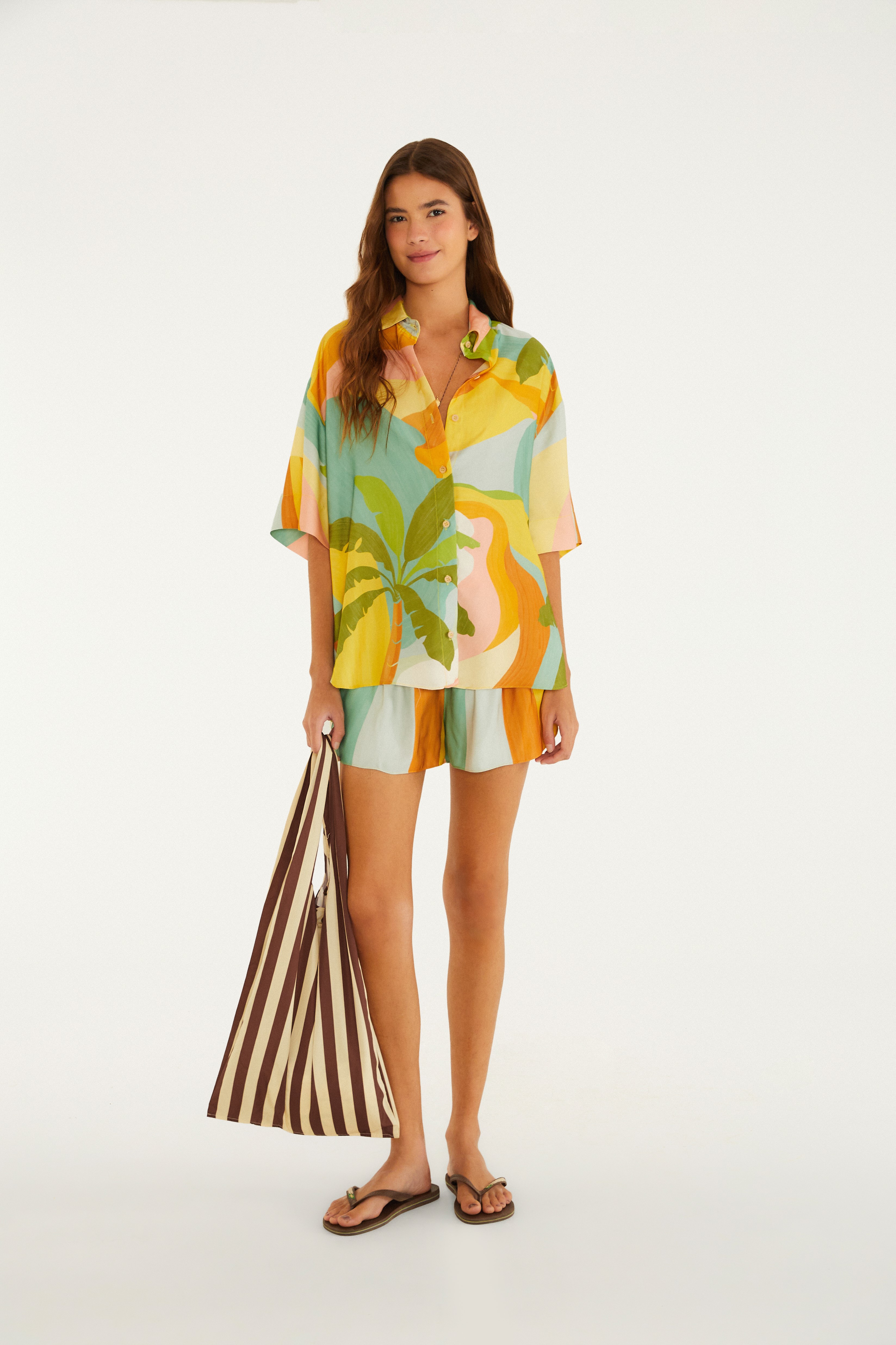 Short Estampado Paisagem Carioca