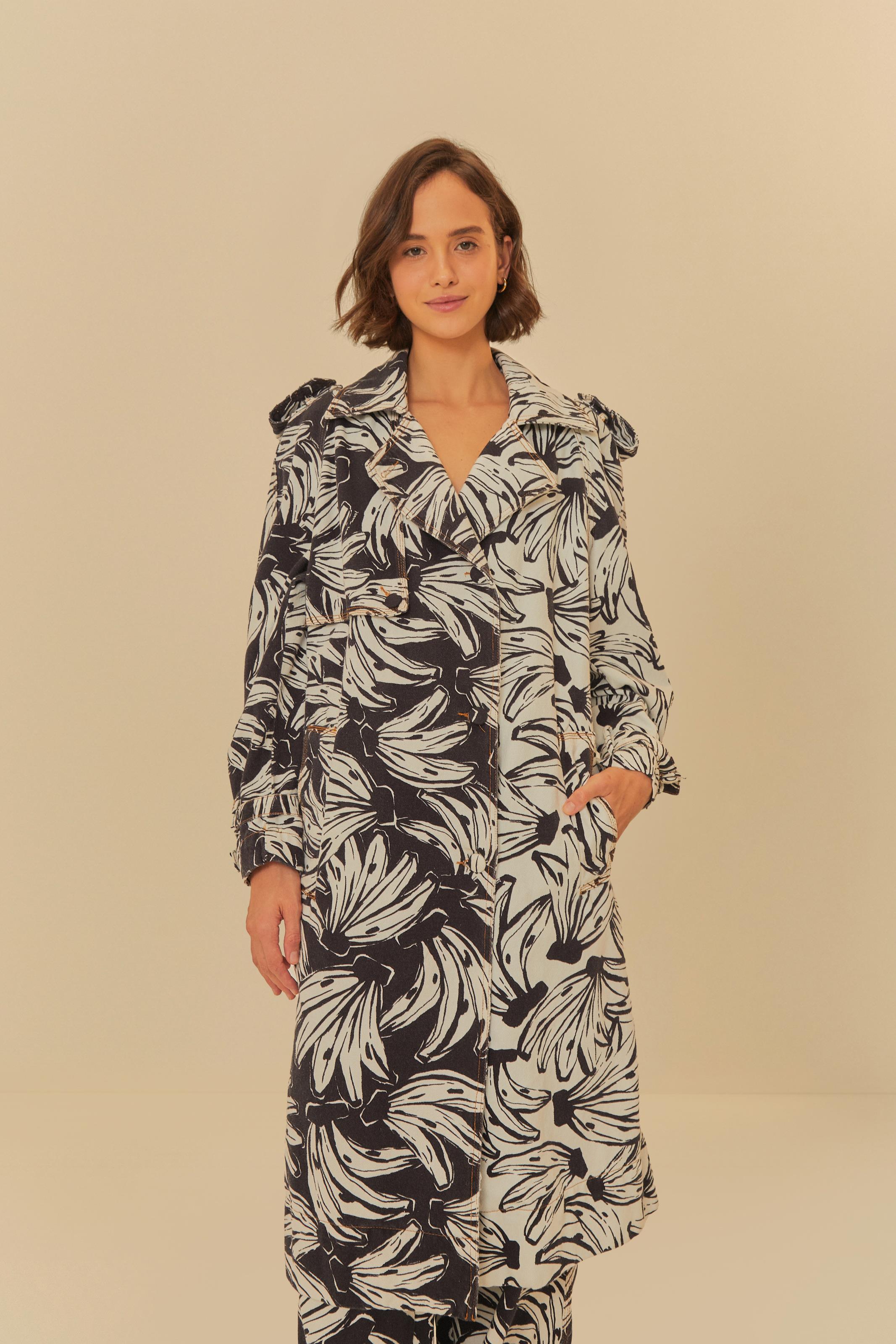 Trench Coat Patch Estampado Bossa Banana