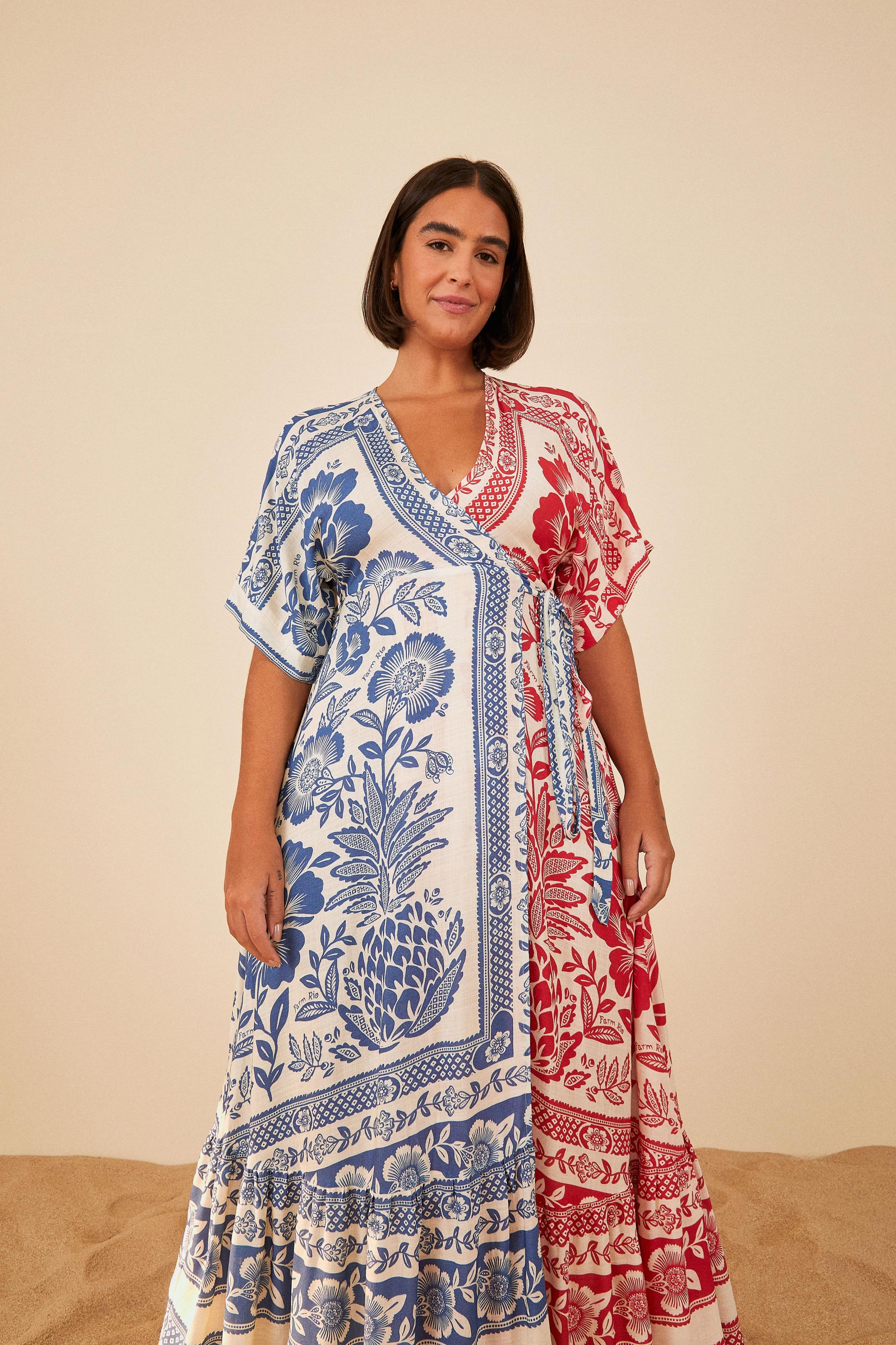 Vestido Longo Estampado Jardim Romance