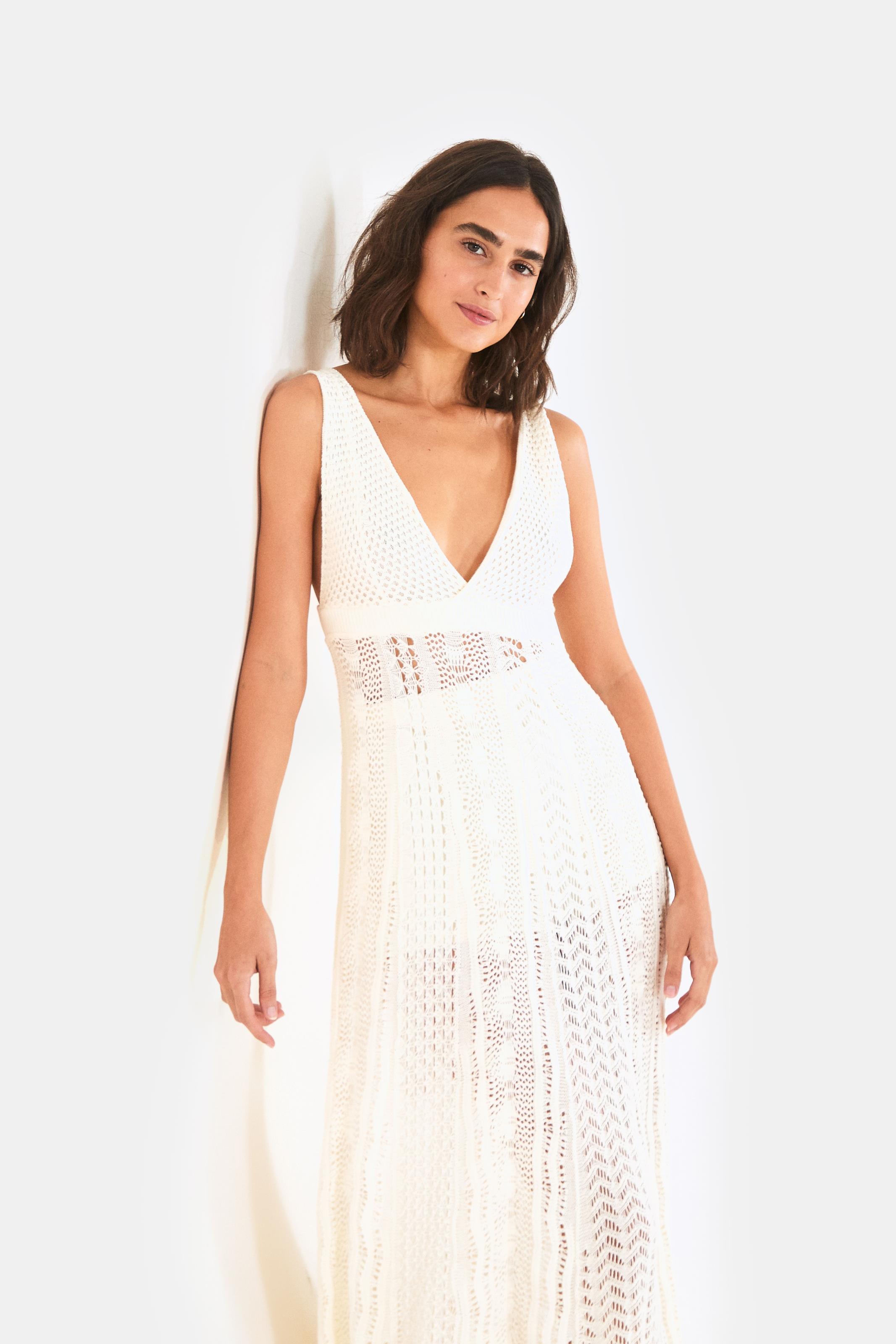 Vestido Tricot Nesgas Mix Pontos