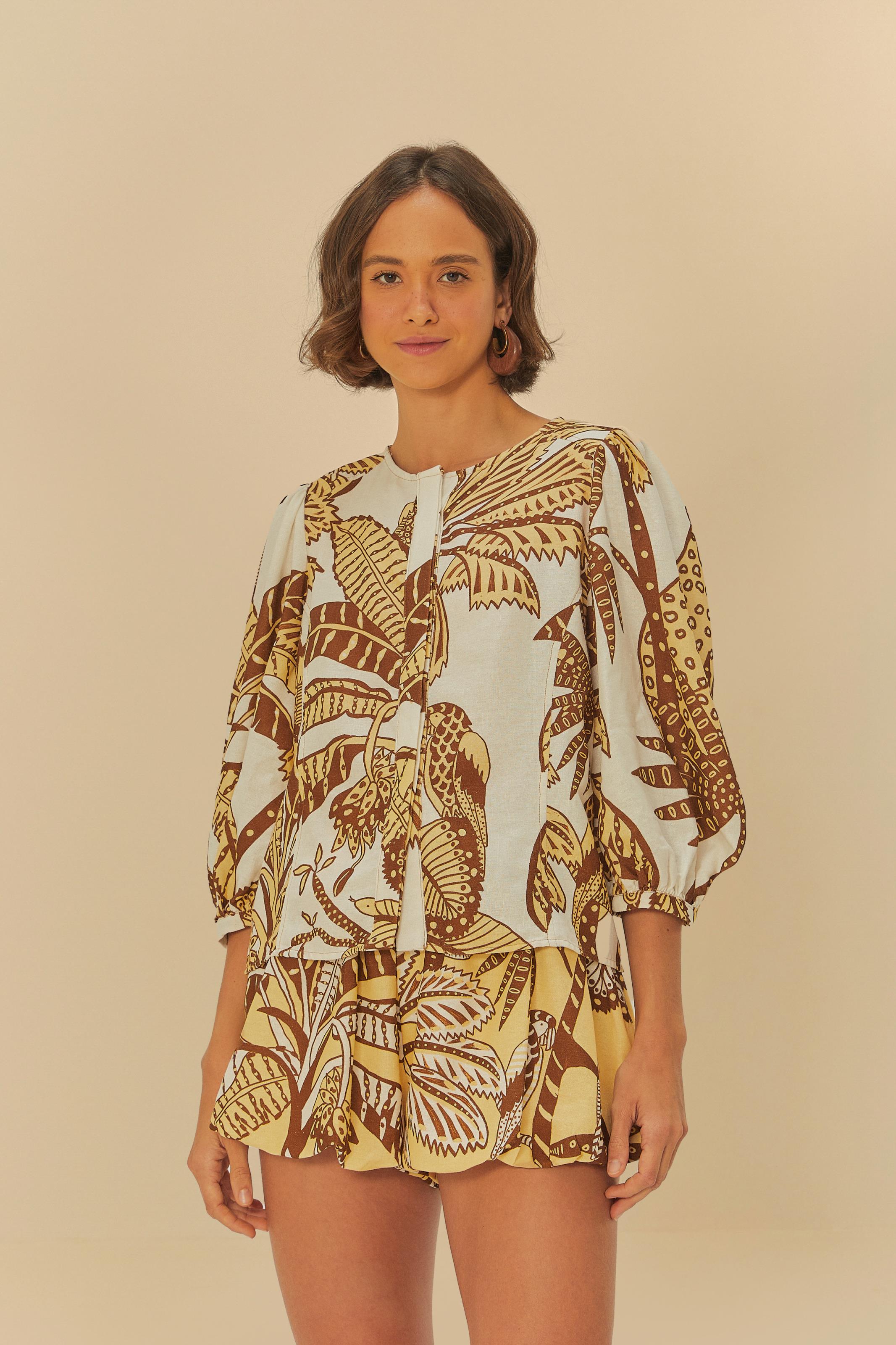 Short Balonê Estampado Amazônia