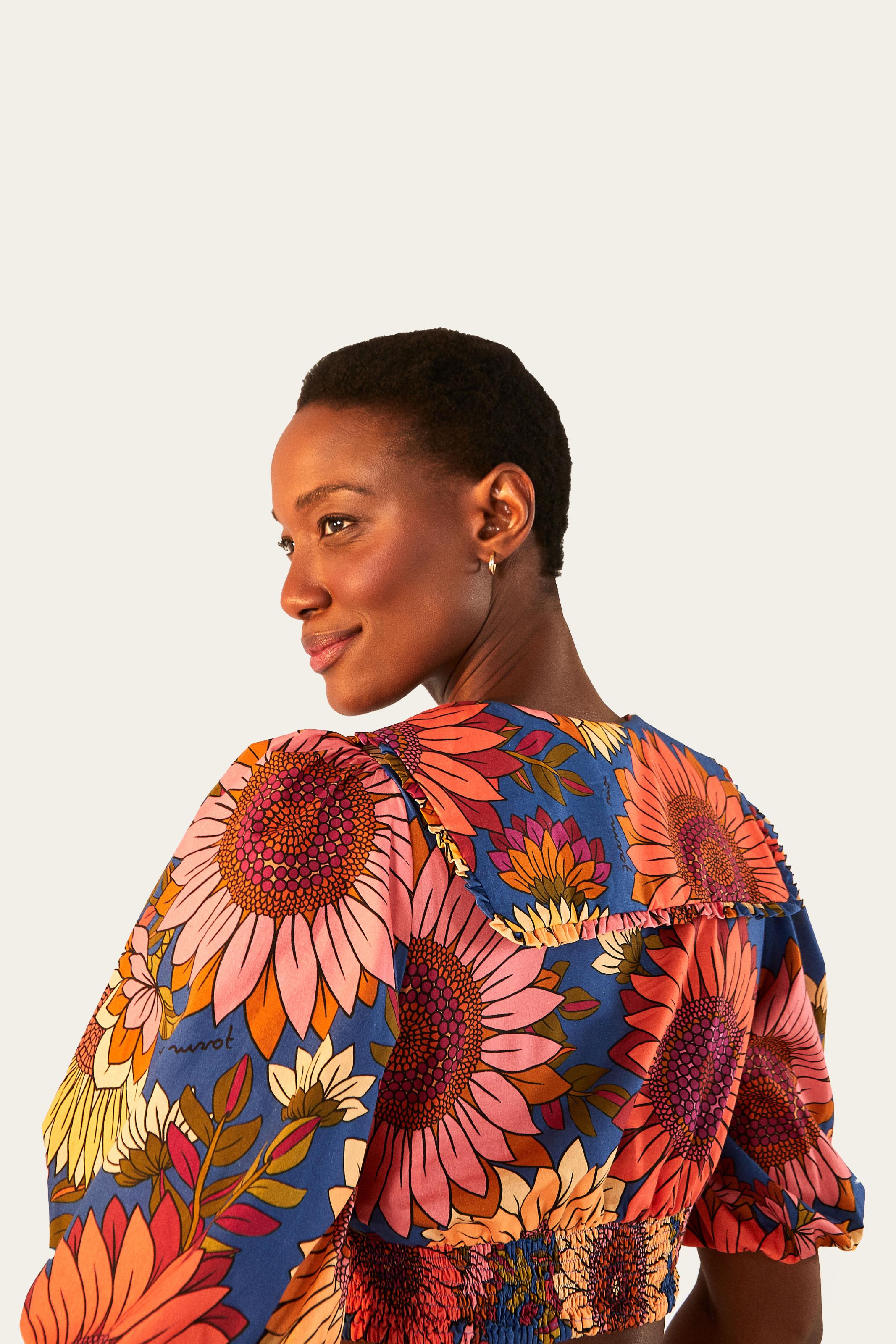 Blusa Estampada Sonho De Girassol