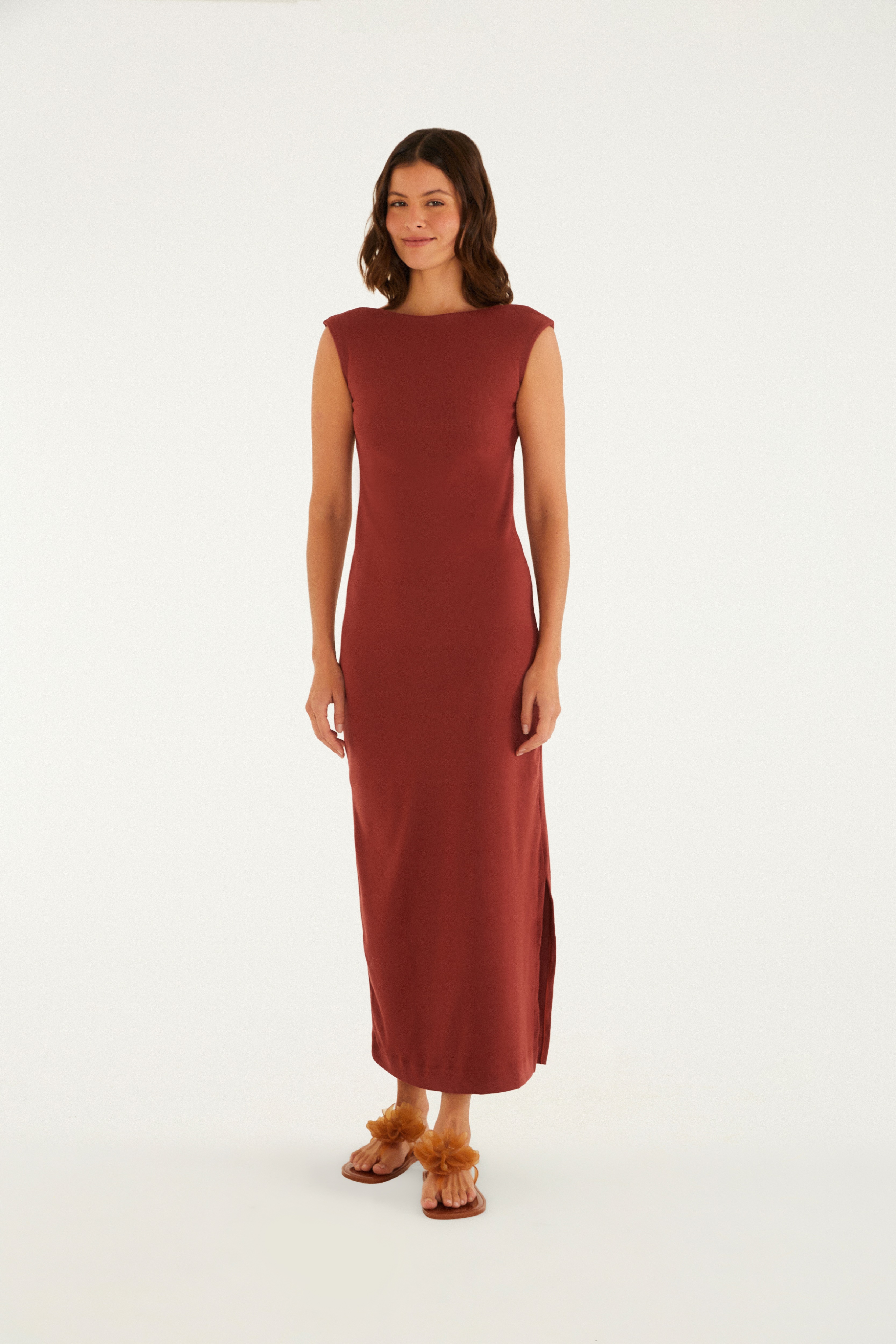 Vestido  Cropped Decote Rib