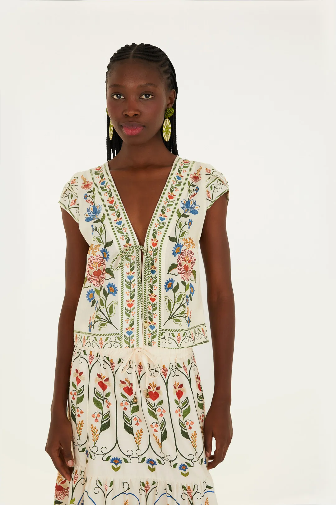 Blusa Estampada Jardim Beleza