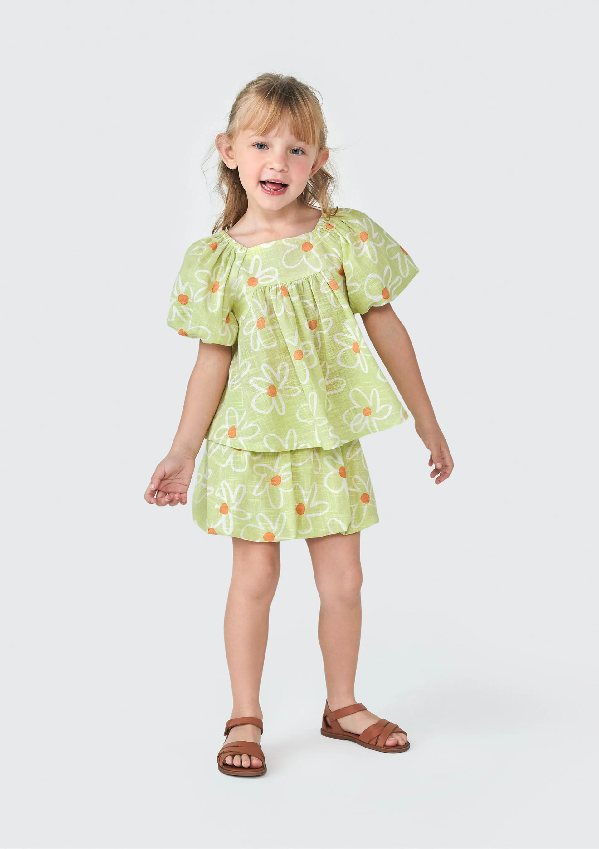 Saia Infantil Toddler Estampada - Verde