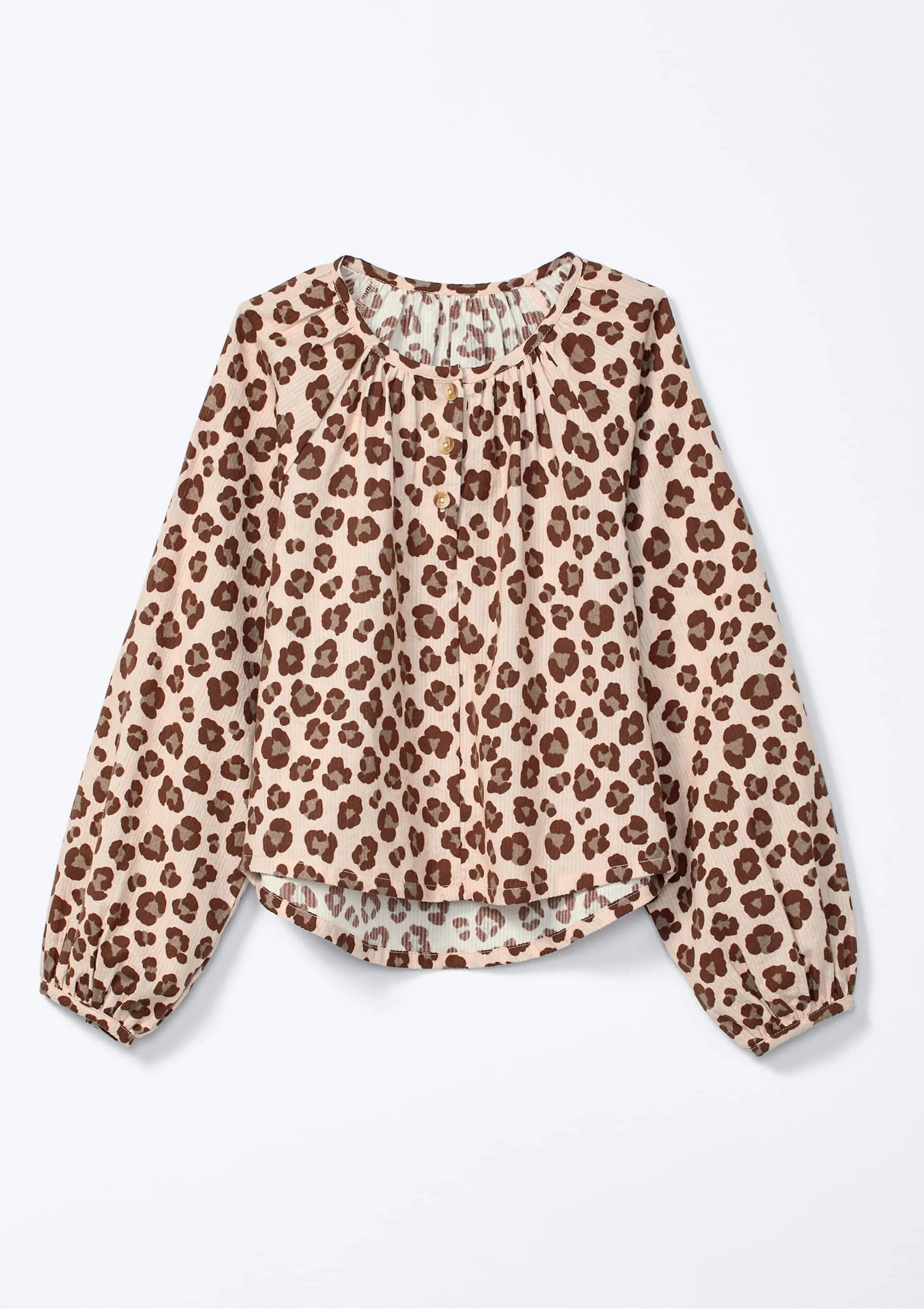 Bata Infantil Menina Texturizada Estampada - Nude