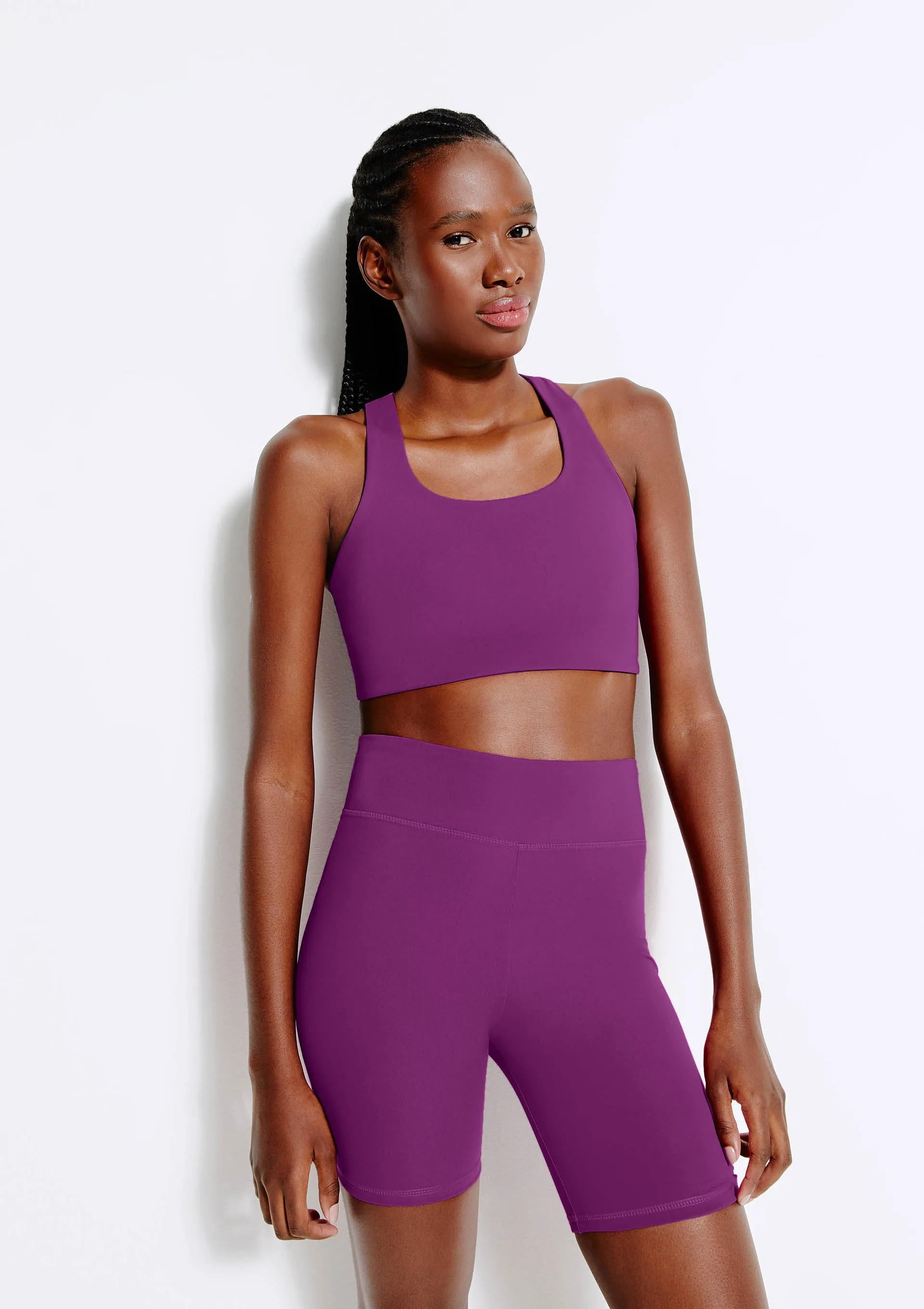 Top Esportivo Feminino Hero Com Fio LYCRA® - Roxo