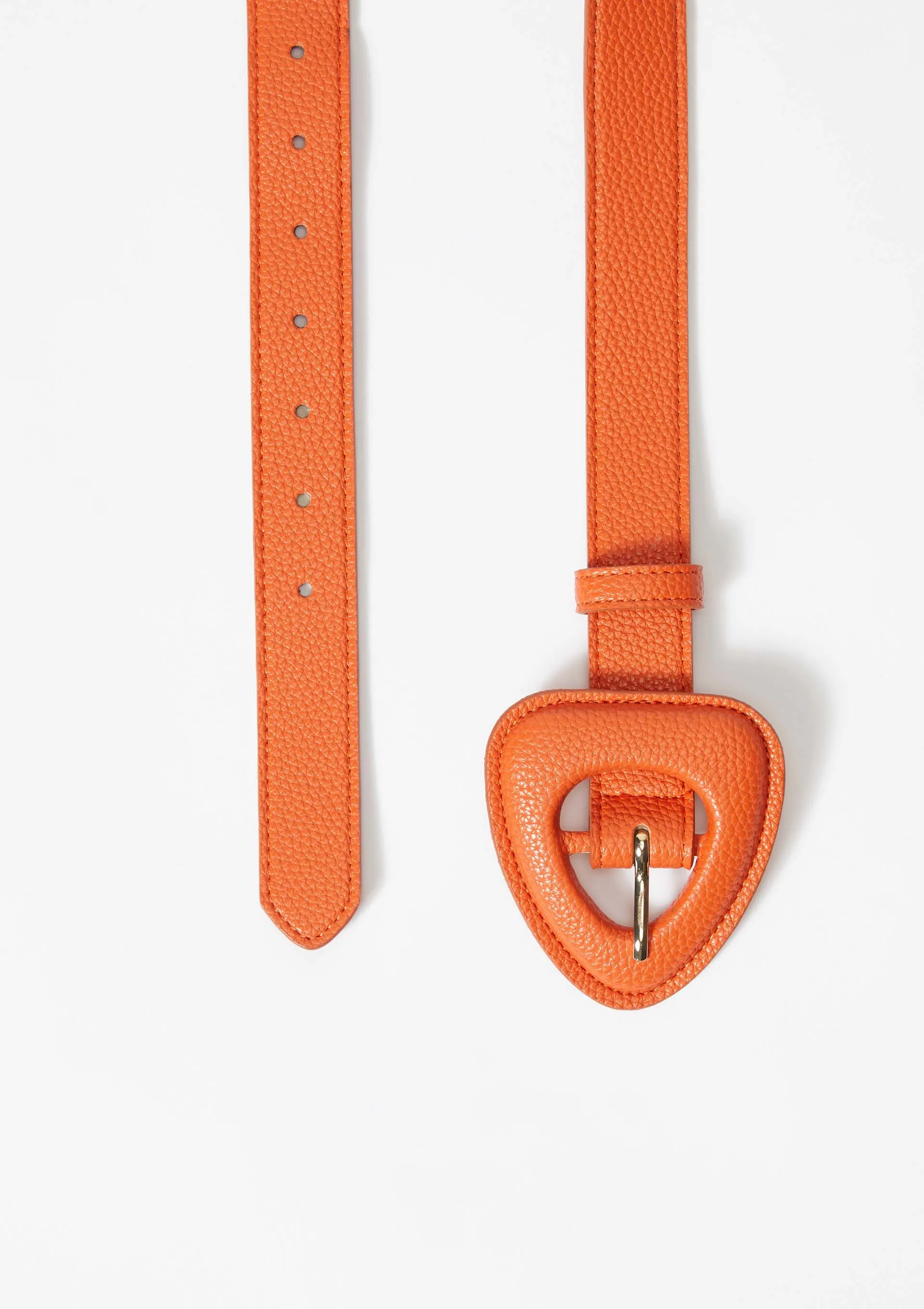 Cinto Feminino Com Fivela Triangular - Laranja