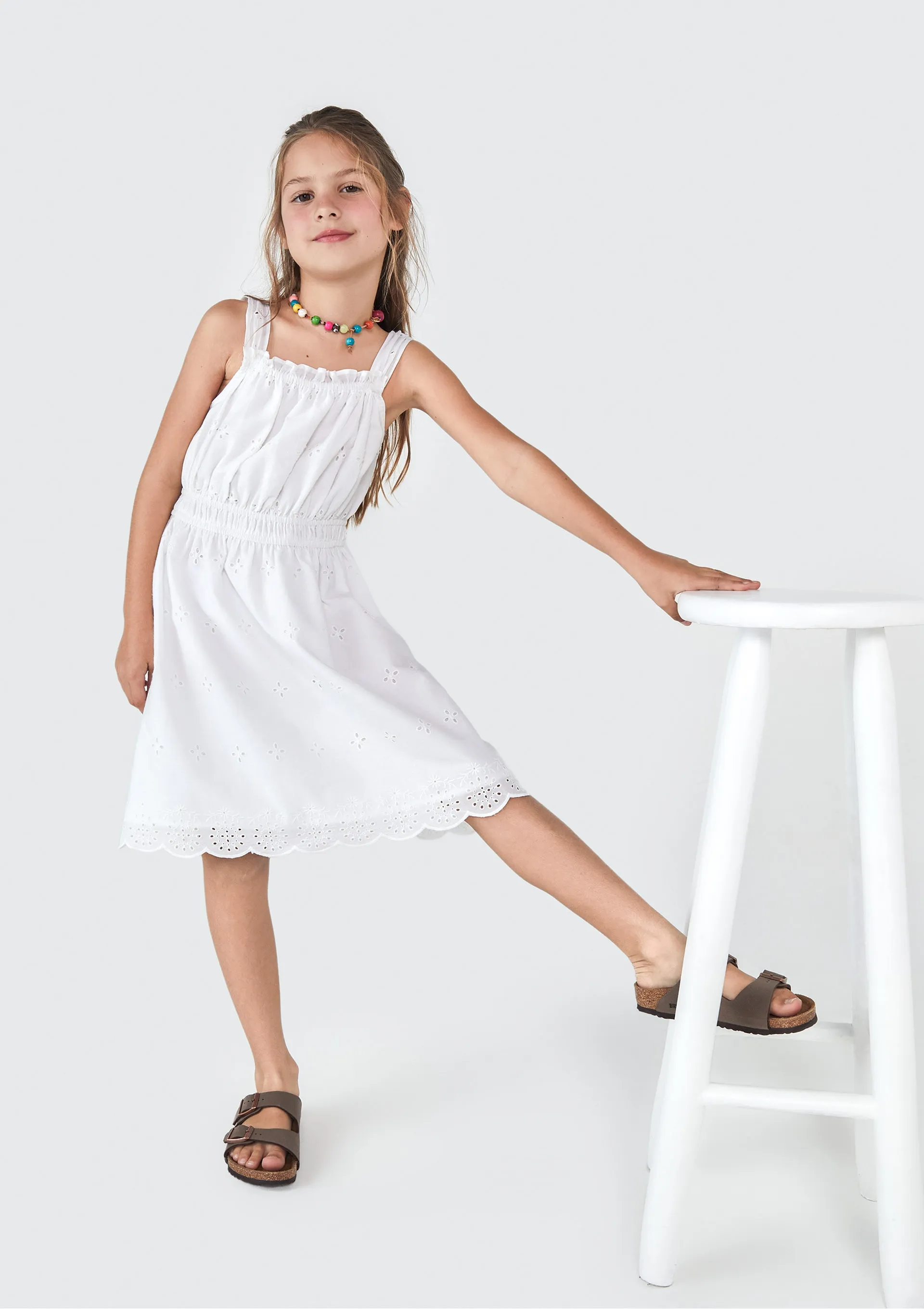 Vestido Curto Infantil - Branco