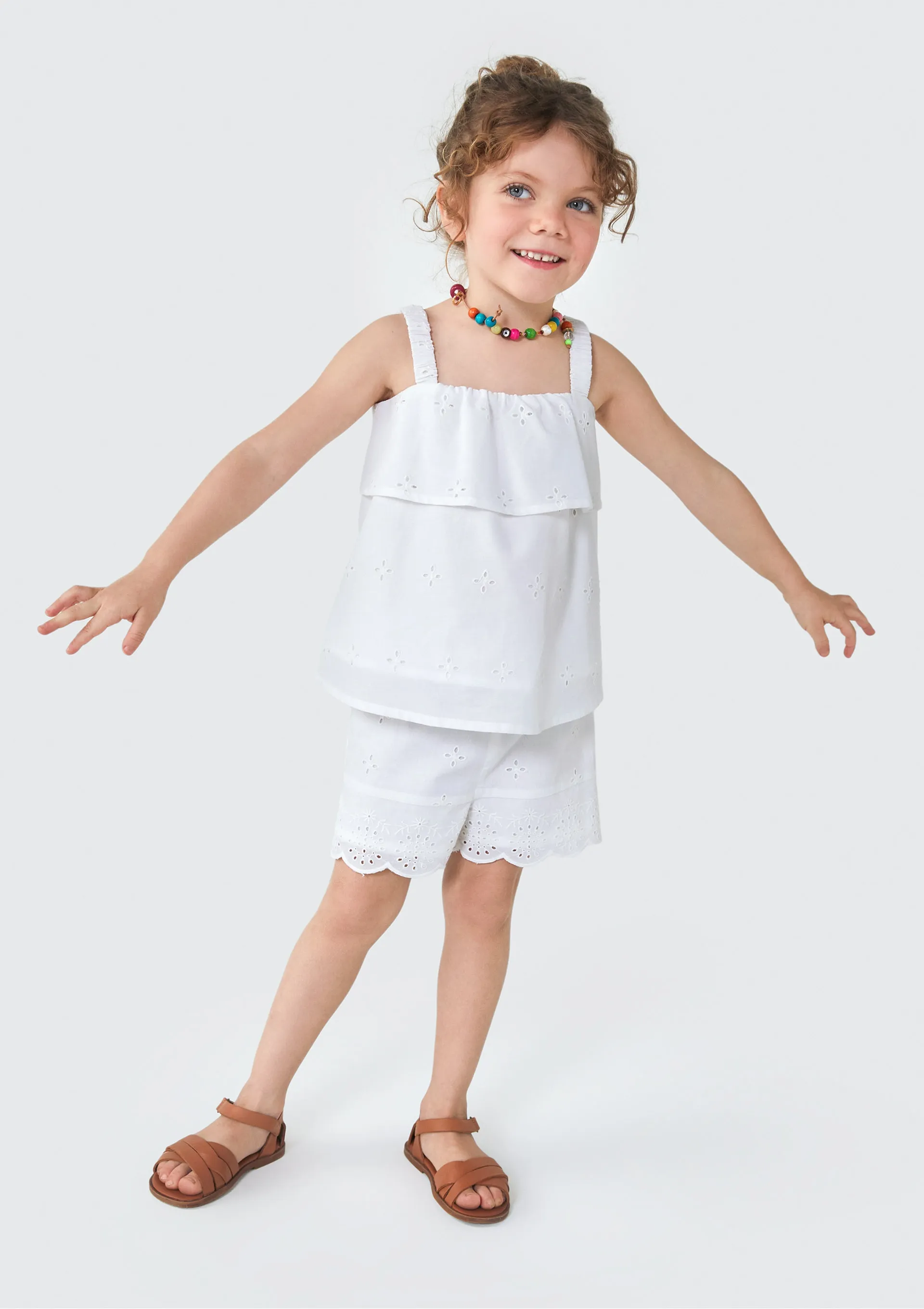 Shorts Infantil Menina Toddler - Branco