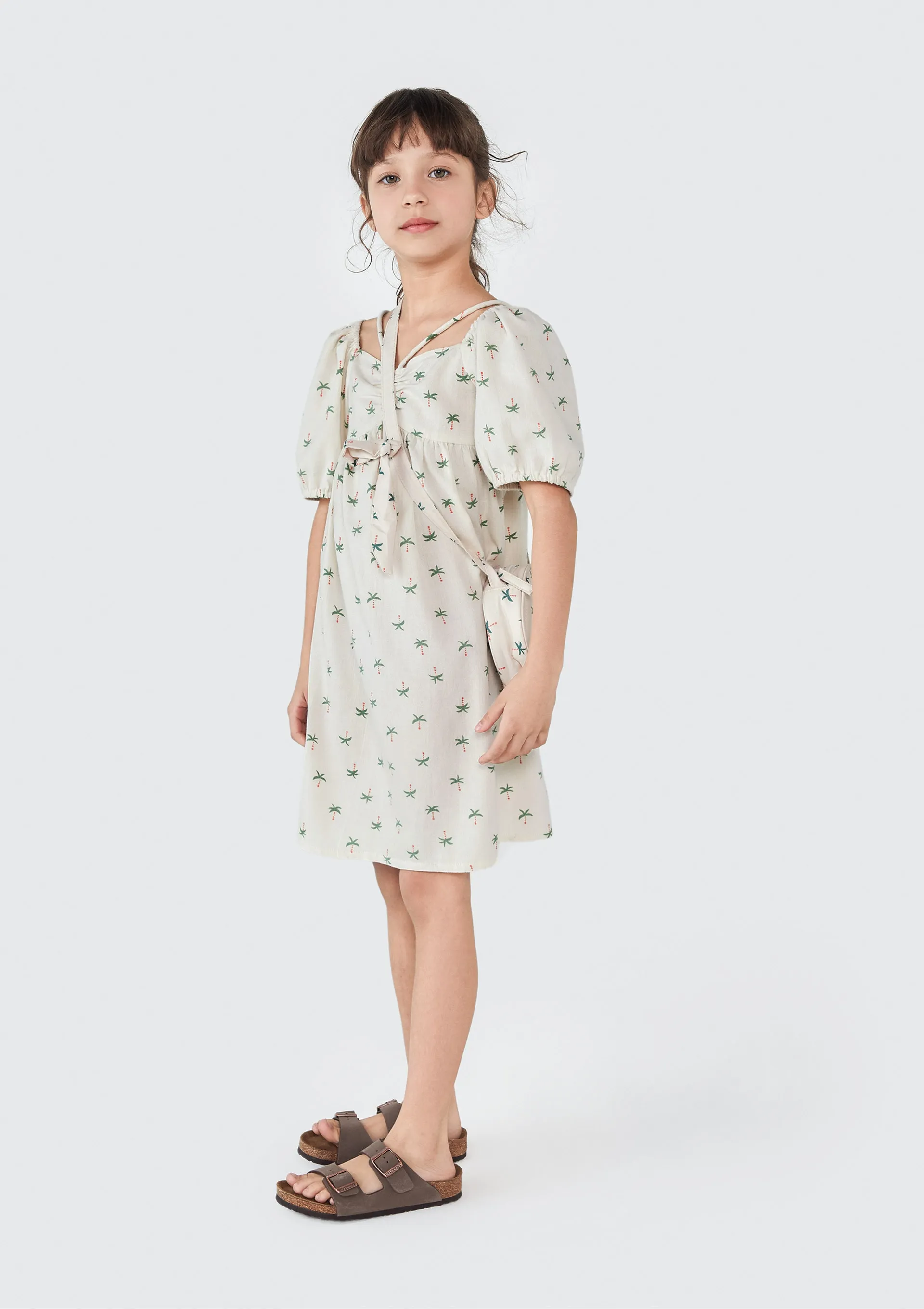 Vestido Curto Infantil - Bege