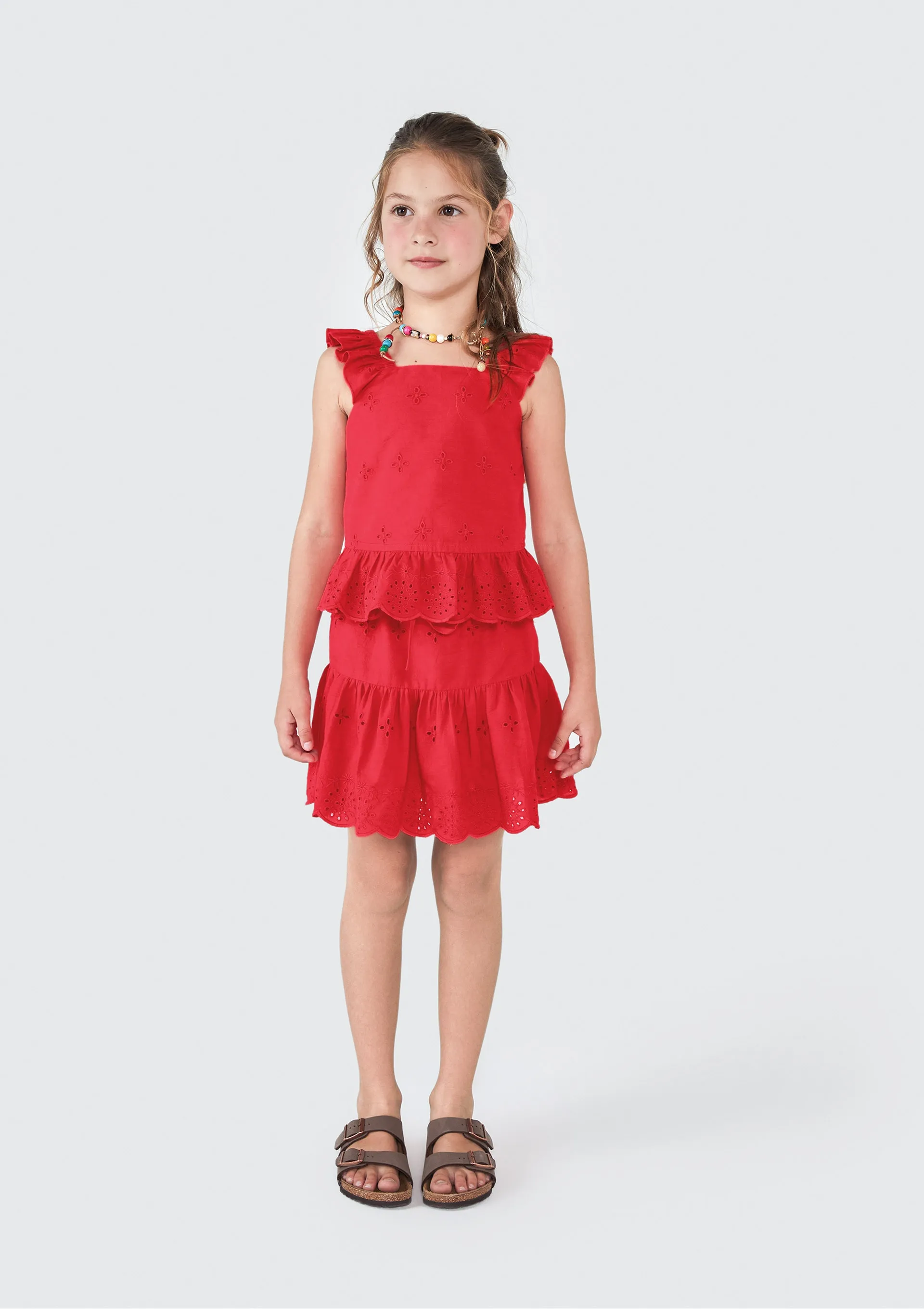 Shorts Infantil Menina - Vermelho