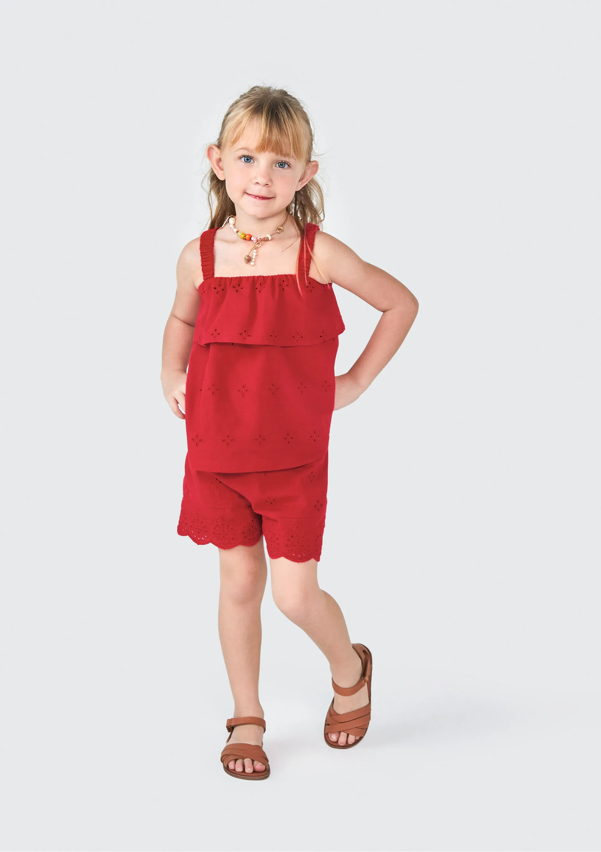 Shorts Infantil Menina Toddler - Vermelho