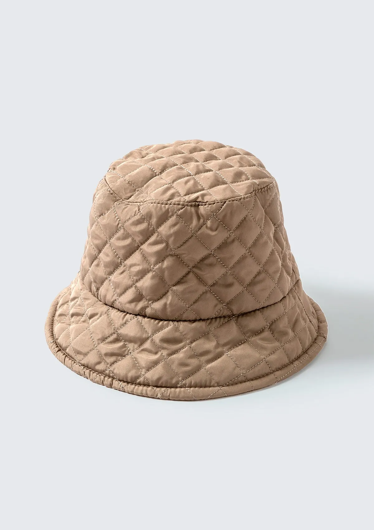 Chapéu Bucket Hat Infantil Unissex Em Matelassê - Bege