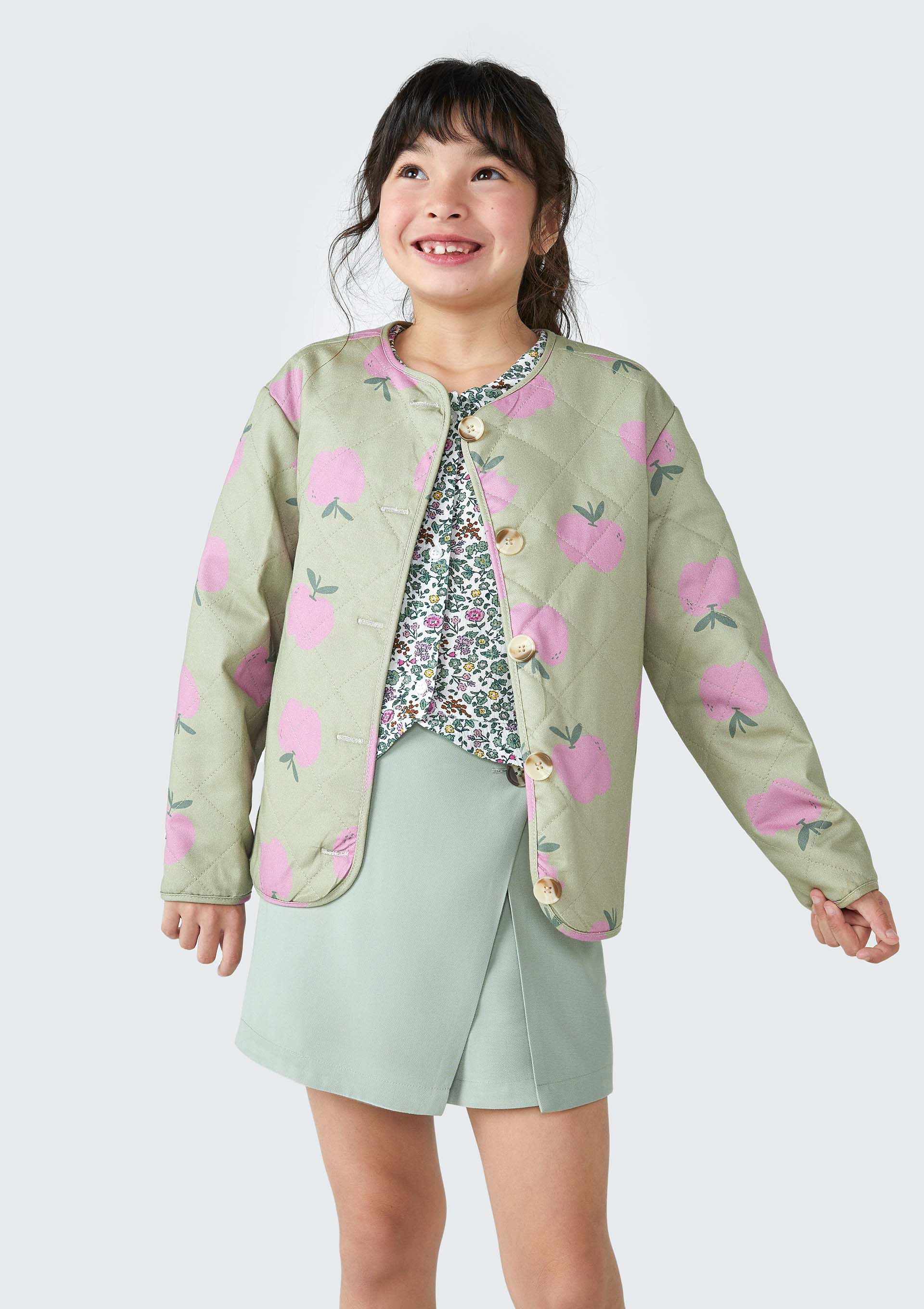 Jaqueta Infantil Menina Em Matelassê - Verde