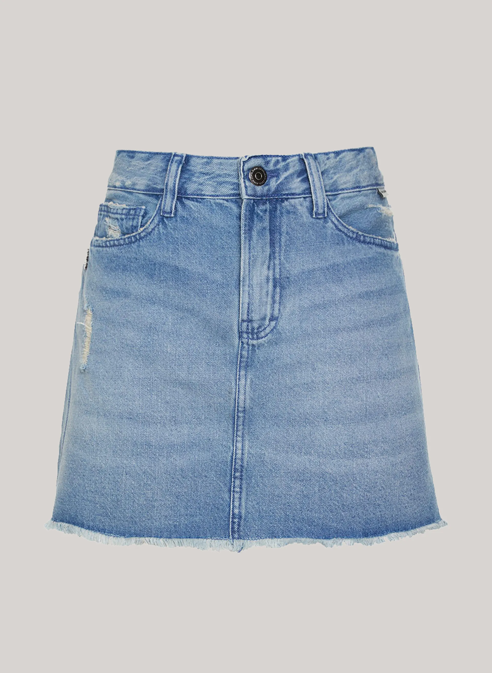 Saia Jeans Evasê Marselha John John Feminina