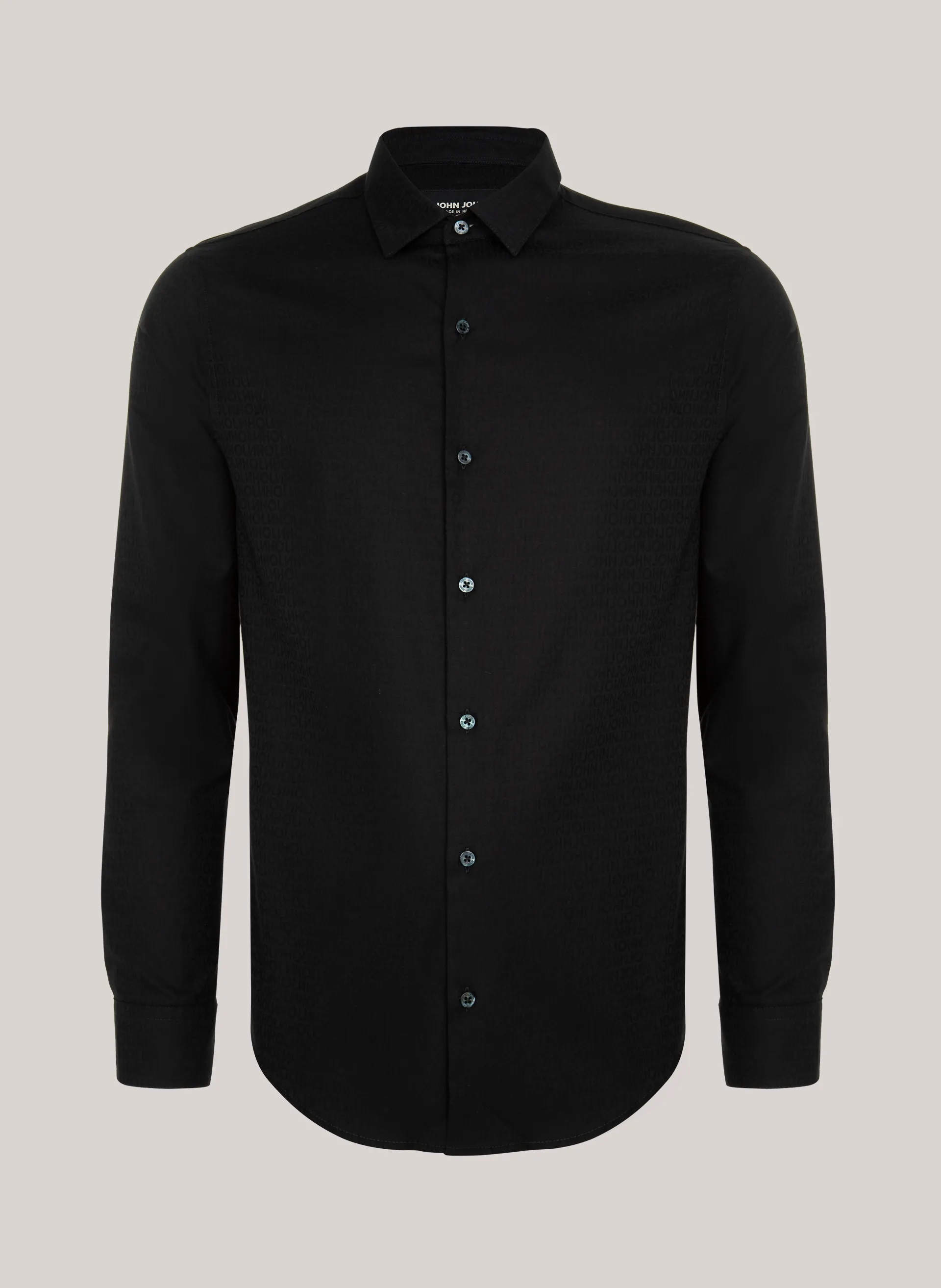 Camisa Regular Fit Jacquard Black John John Masculina