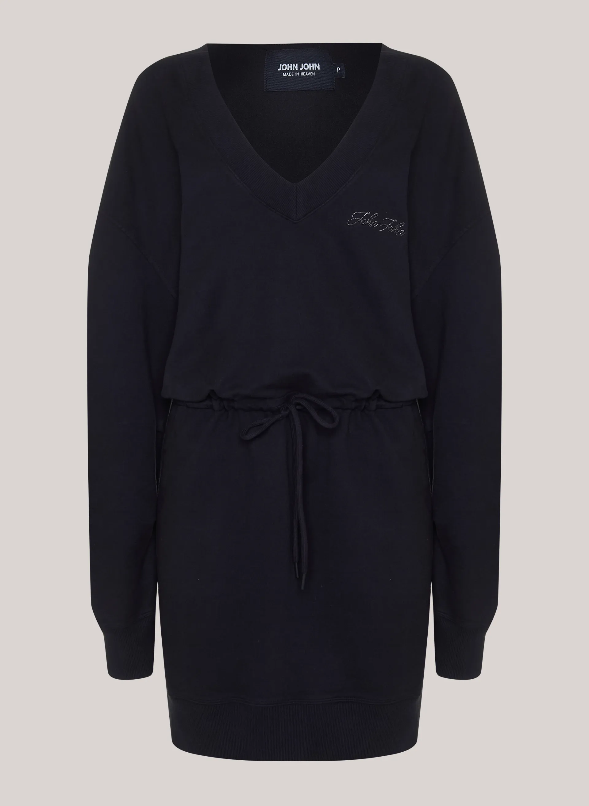 Vestido Amplo Moletom Vneck John John Feminino