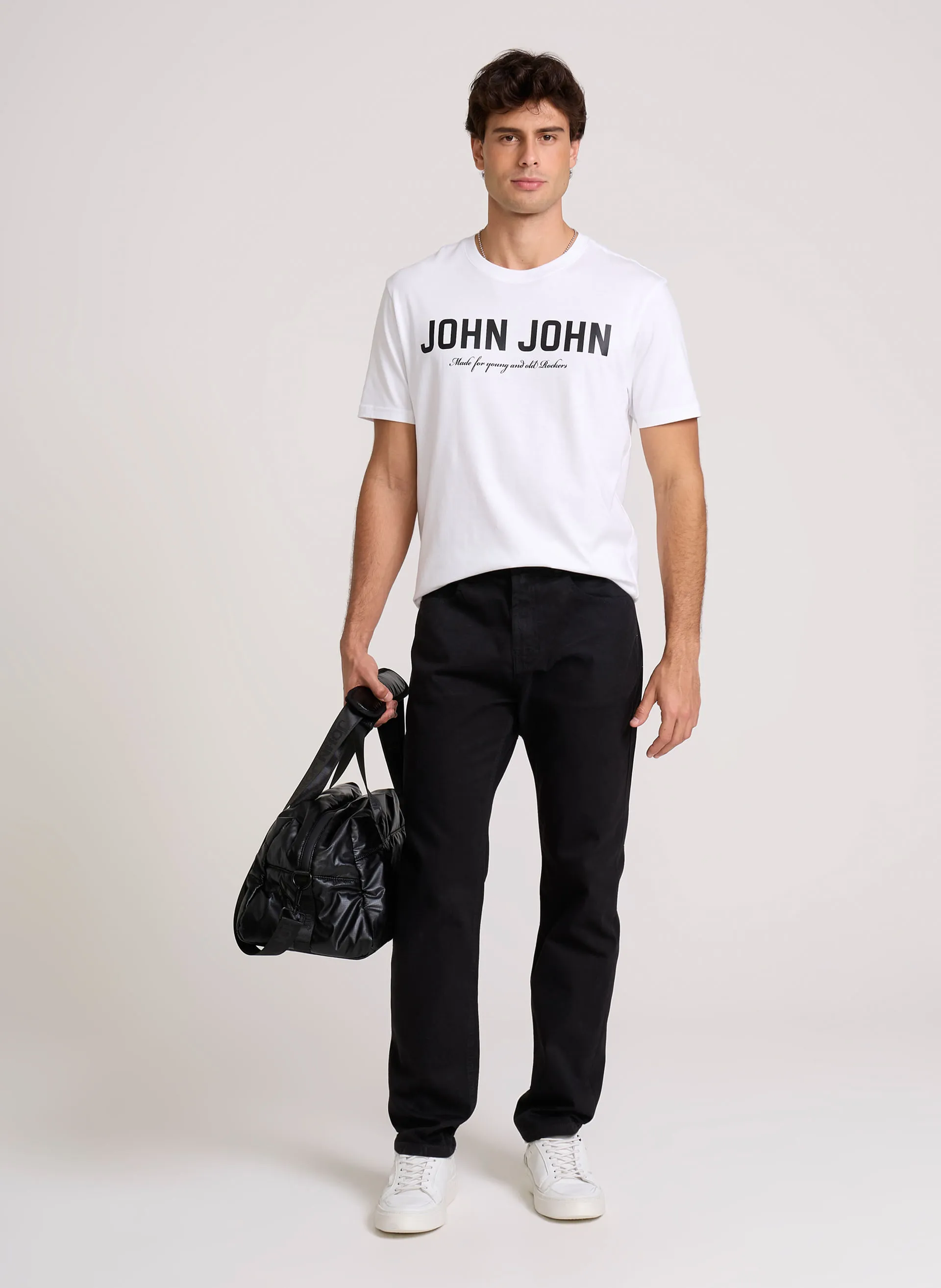Calça Slim Fit Jogging Black John John Masculina