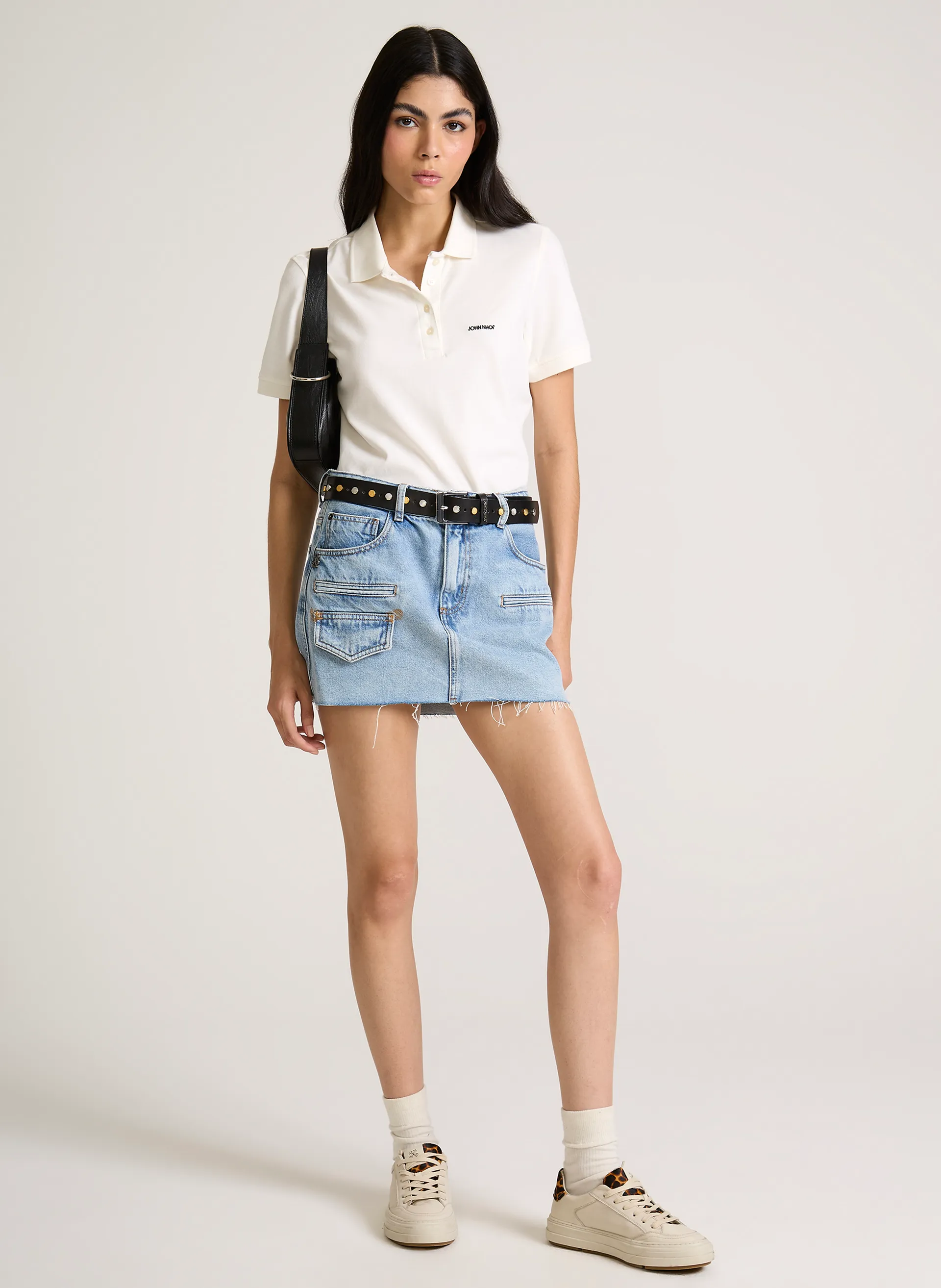 Saia Jeans Reta México John John Feminina