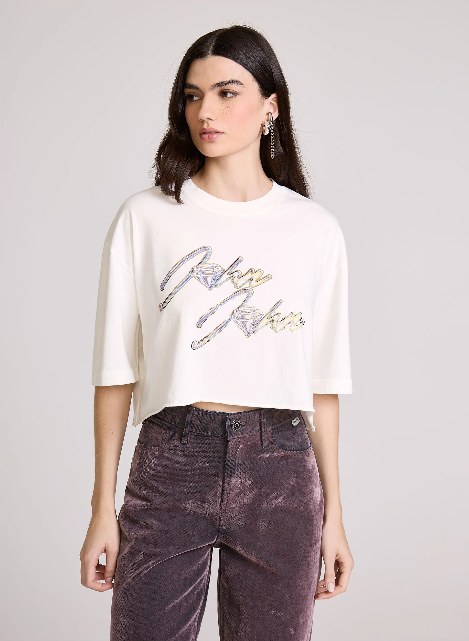 Camiseta Cropped The JJ Diamond John John Feminina