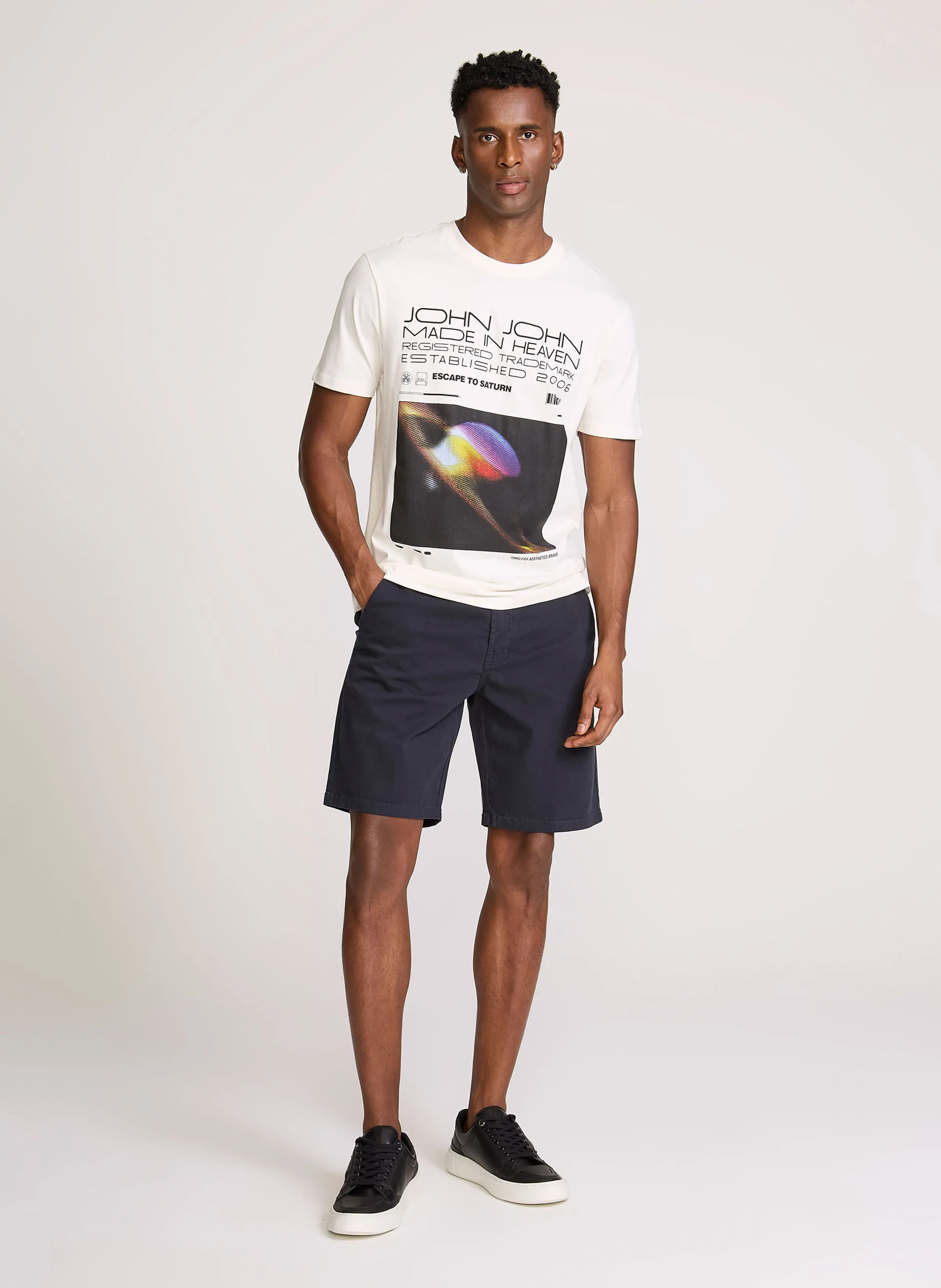 Bermuda Regular Fit Chino Portlan D.Navy John John Masculina