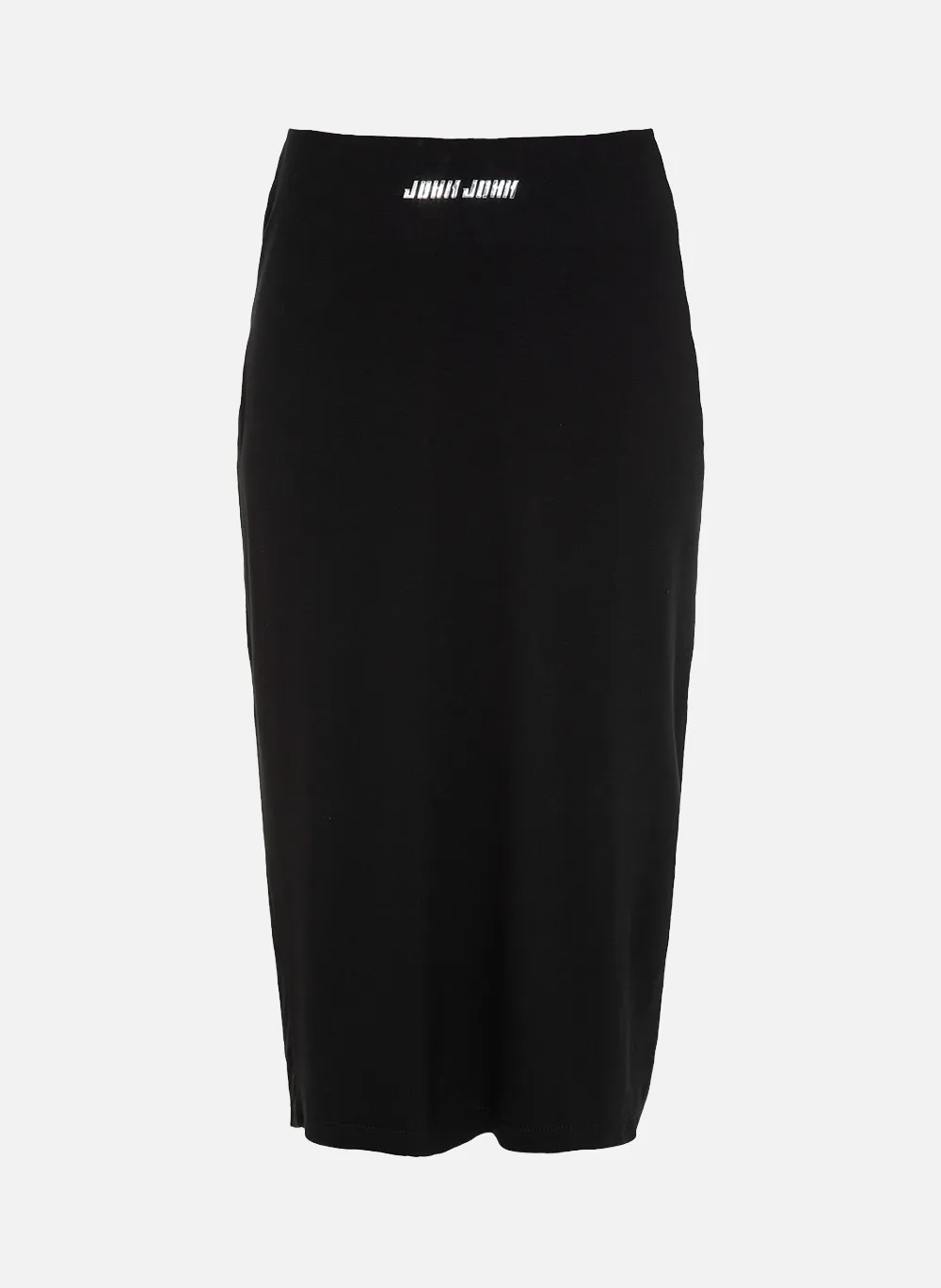Saia Reta Touch Visco Preta John John Feminina