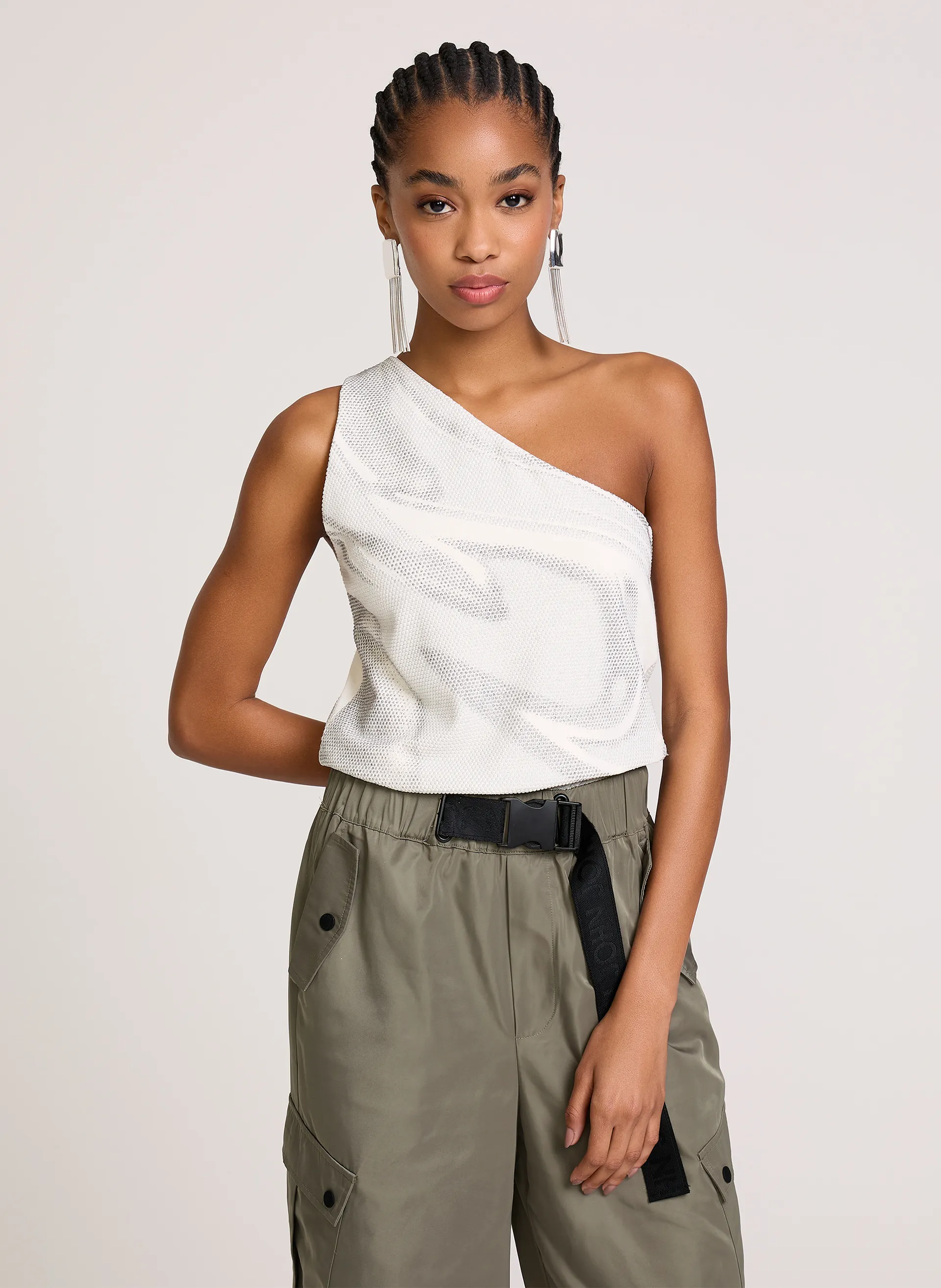 Blusa Justa White Sand John John Feminina