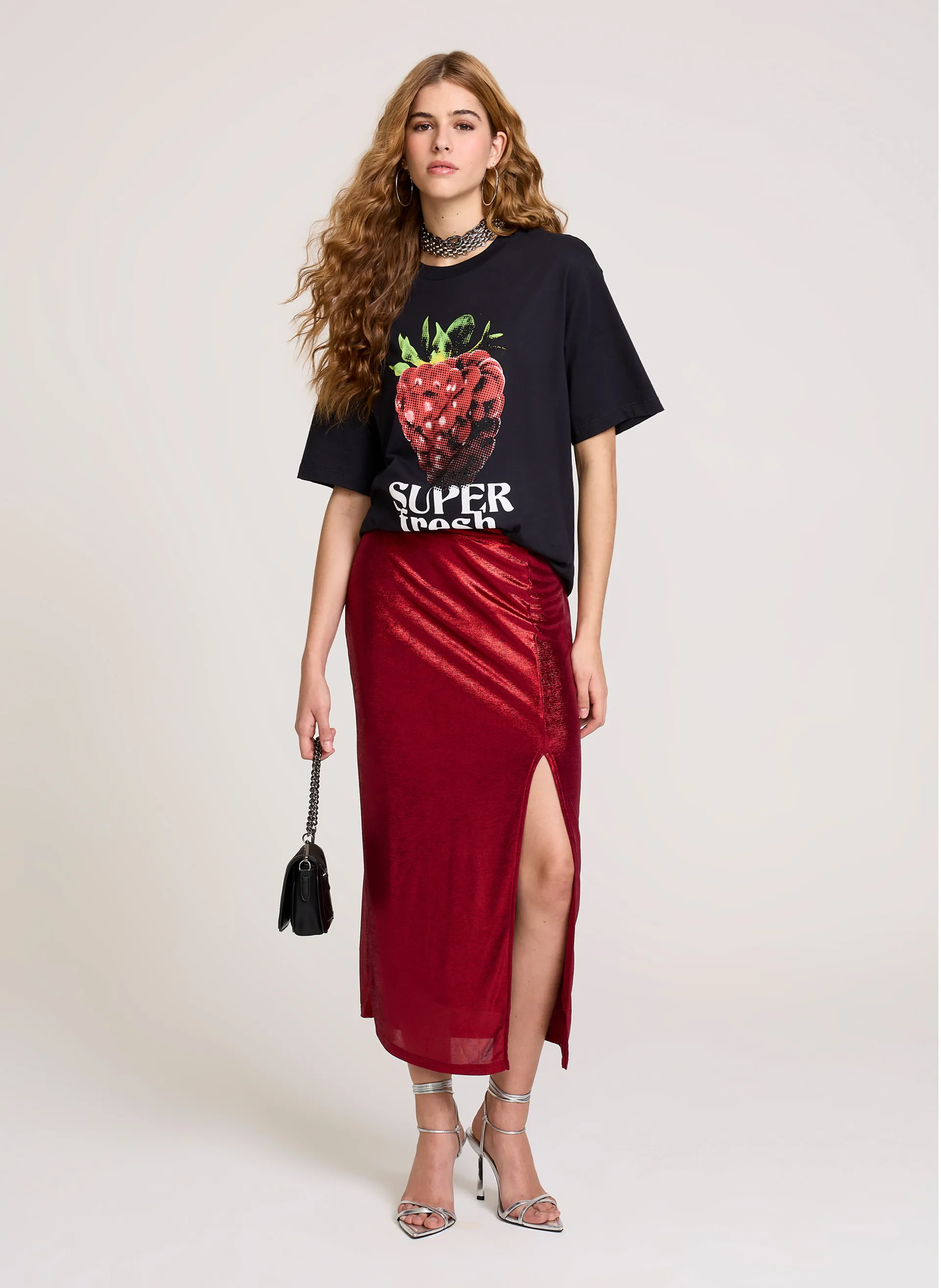 Saia Reta Midi Vance John John Feminina