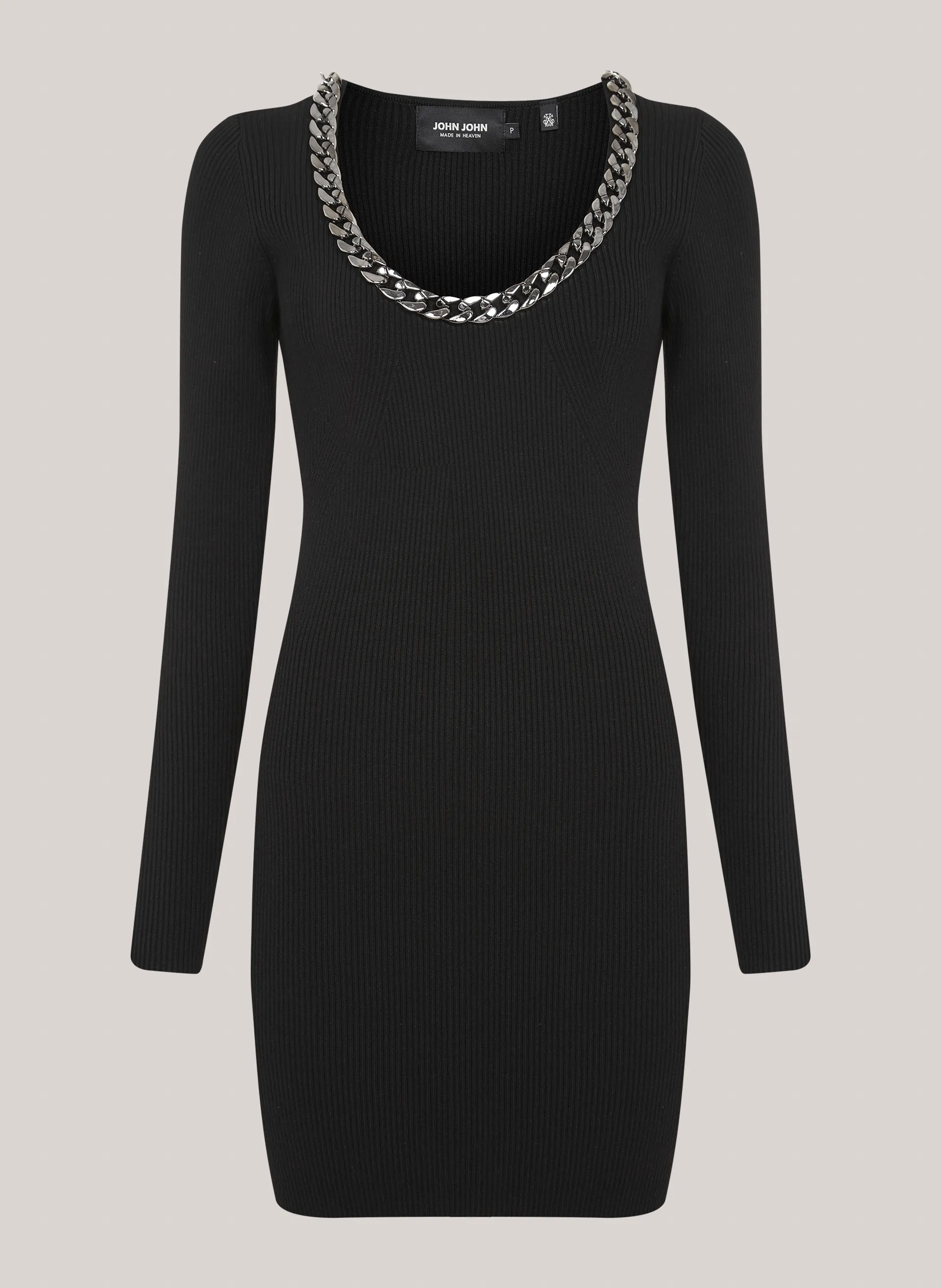 Vestido Justo Chain John John Feminino