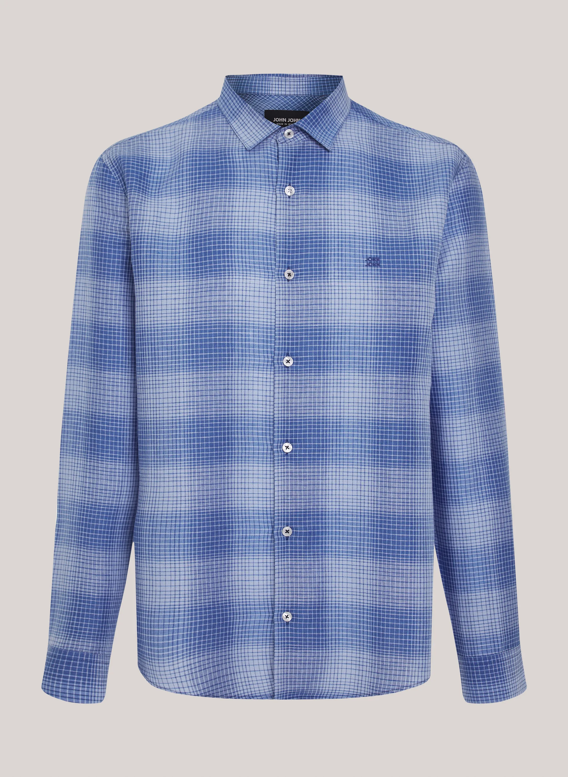 Camisa Regular Fit Big Suared Nav John John Masculina