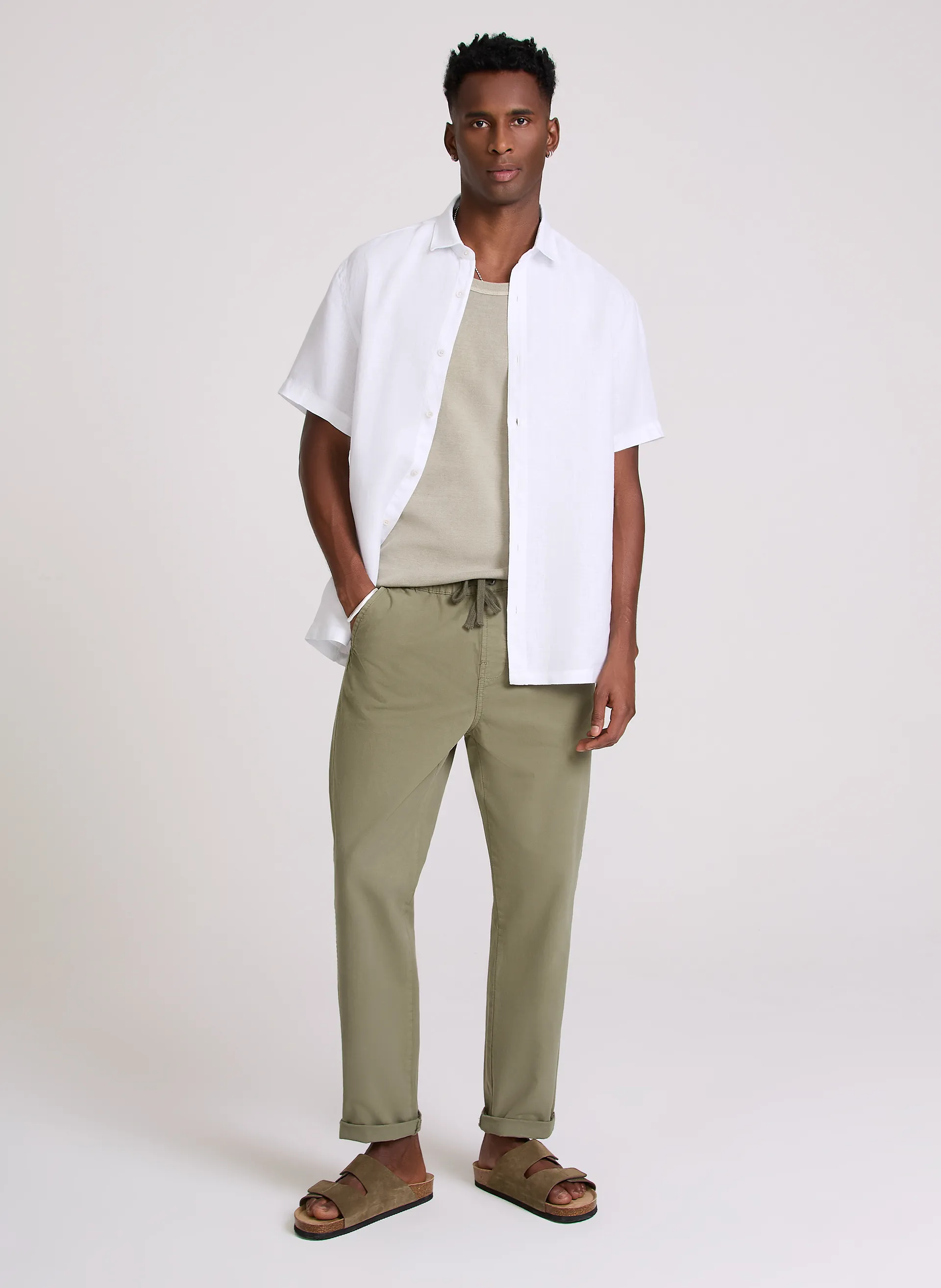 Calça Reta Porto Militar John John Masculina